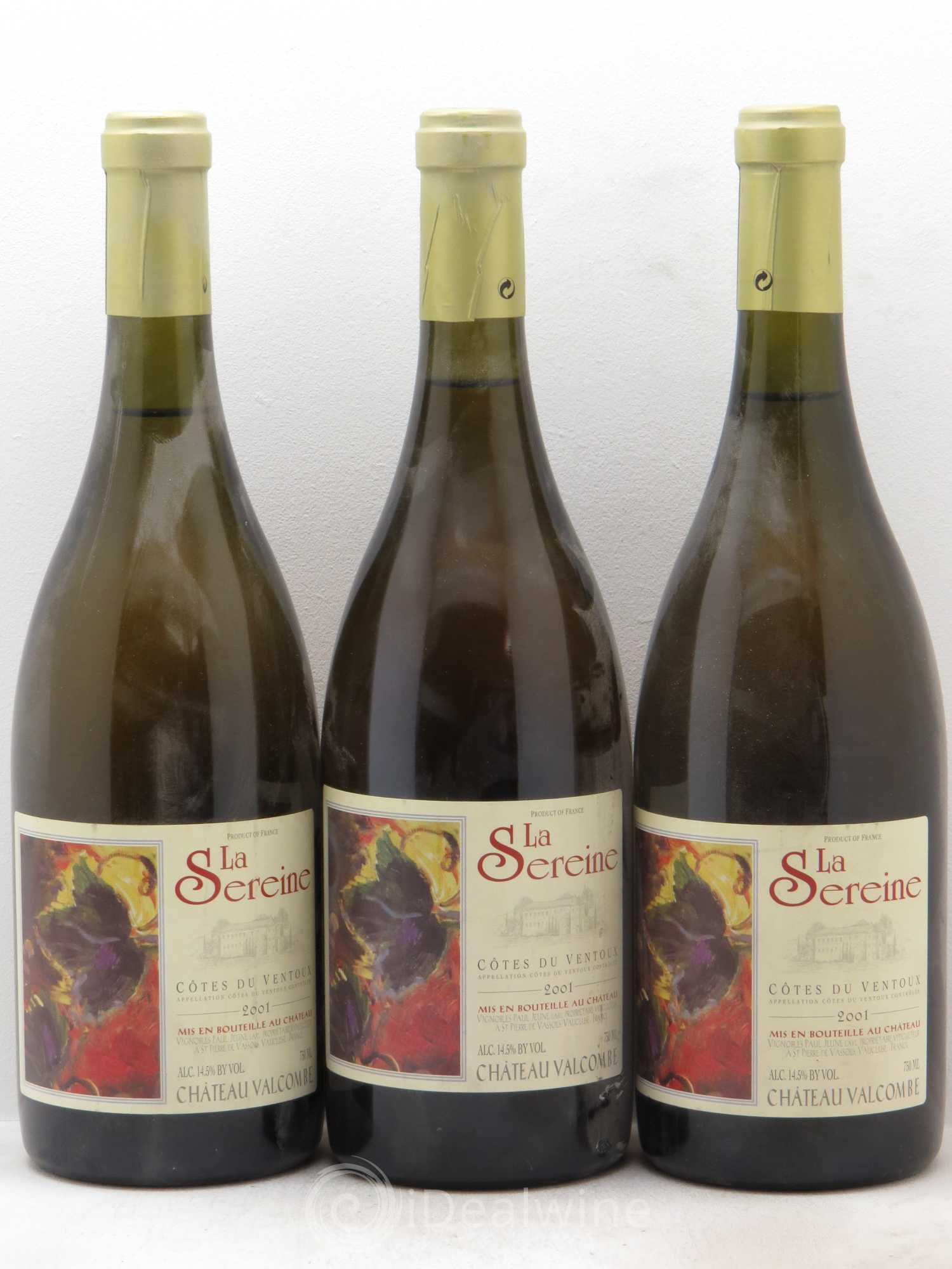 Divers Côtes du Ventoux La Sereine (sans prix de réserve) 2001 - Posten von 3 Flaschen - 0