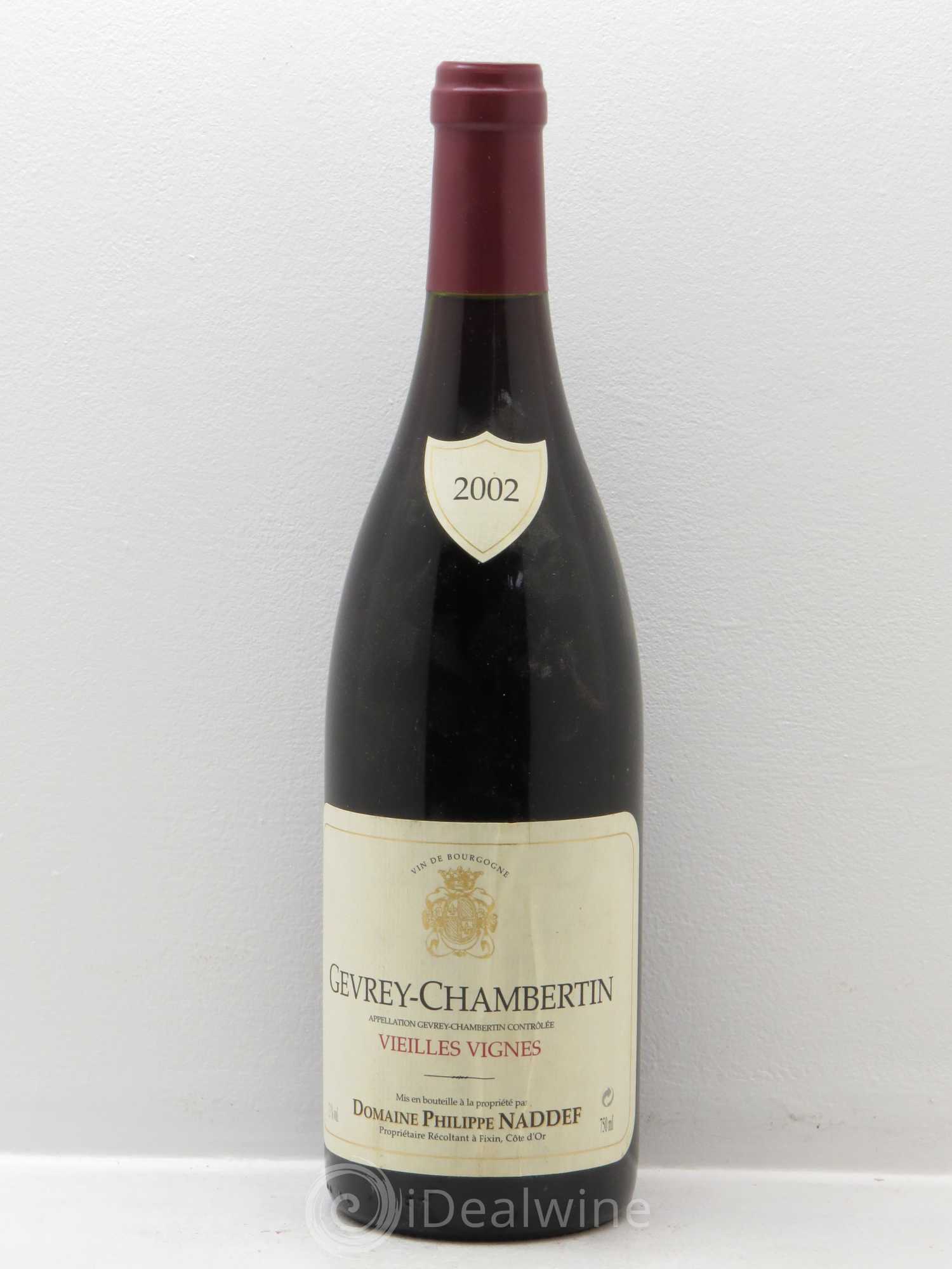 Gevrey-Chambertin Domaine Philippe Naddef Vieilles Vignes (sans prix de réserve) 2002 - Posten von 1 Flasche - 0