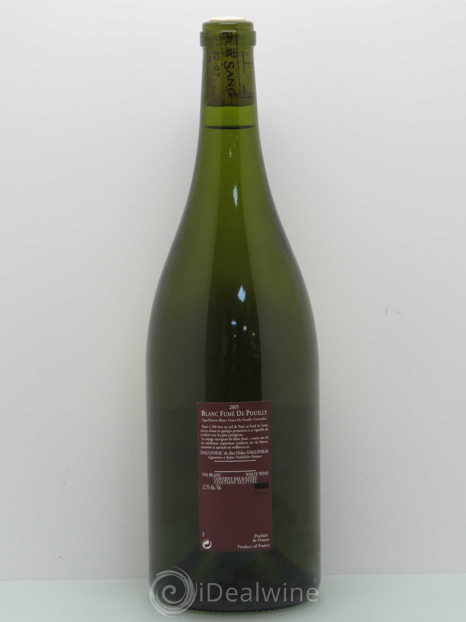Vin de France (anciennement Pouilly-Fumé) Pur Sang Dagueneau (Domaine Didier - Louis-Benjamin) (sans prix de réserve) 2005 - Lot de 1 magnum - 1