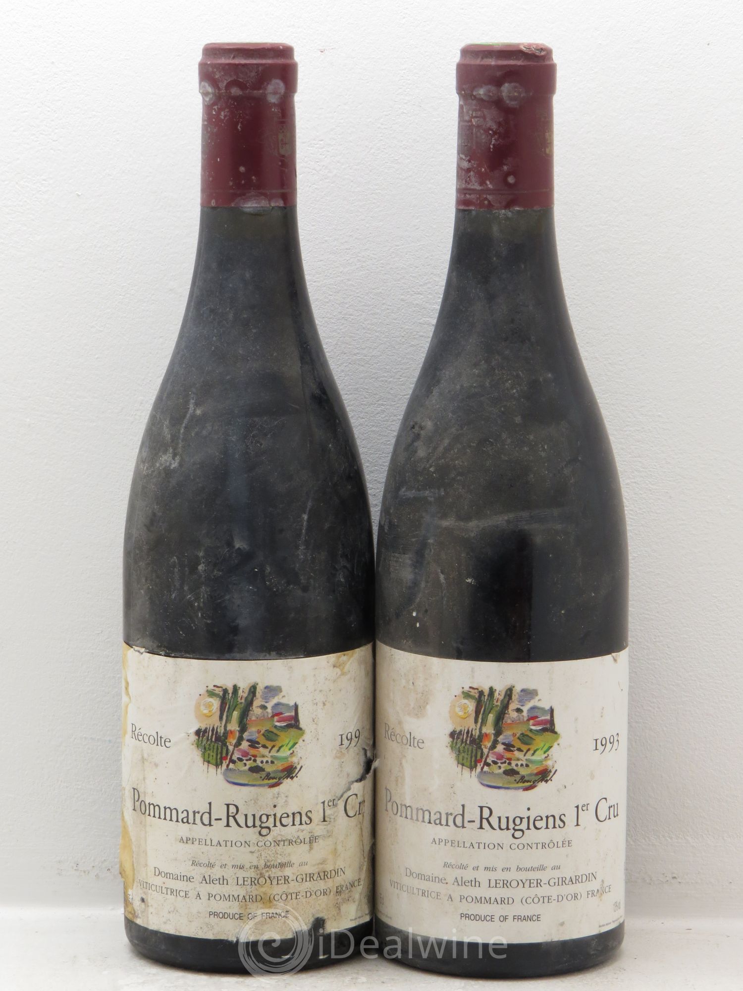 Pommard 1er Cru Les Rugiens - Aleth Leroyer Girardin (sans prix de réserve) 1993 - Posten von 2 Flaschen - 0