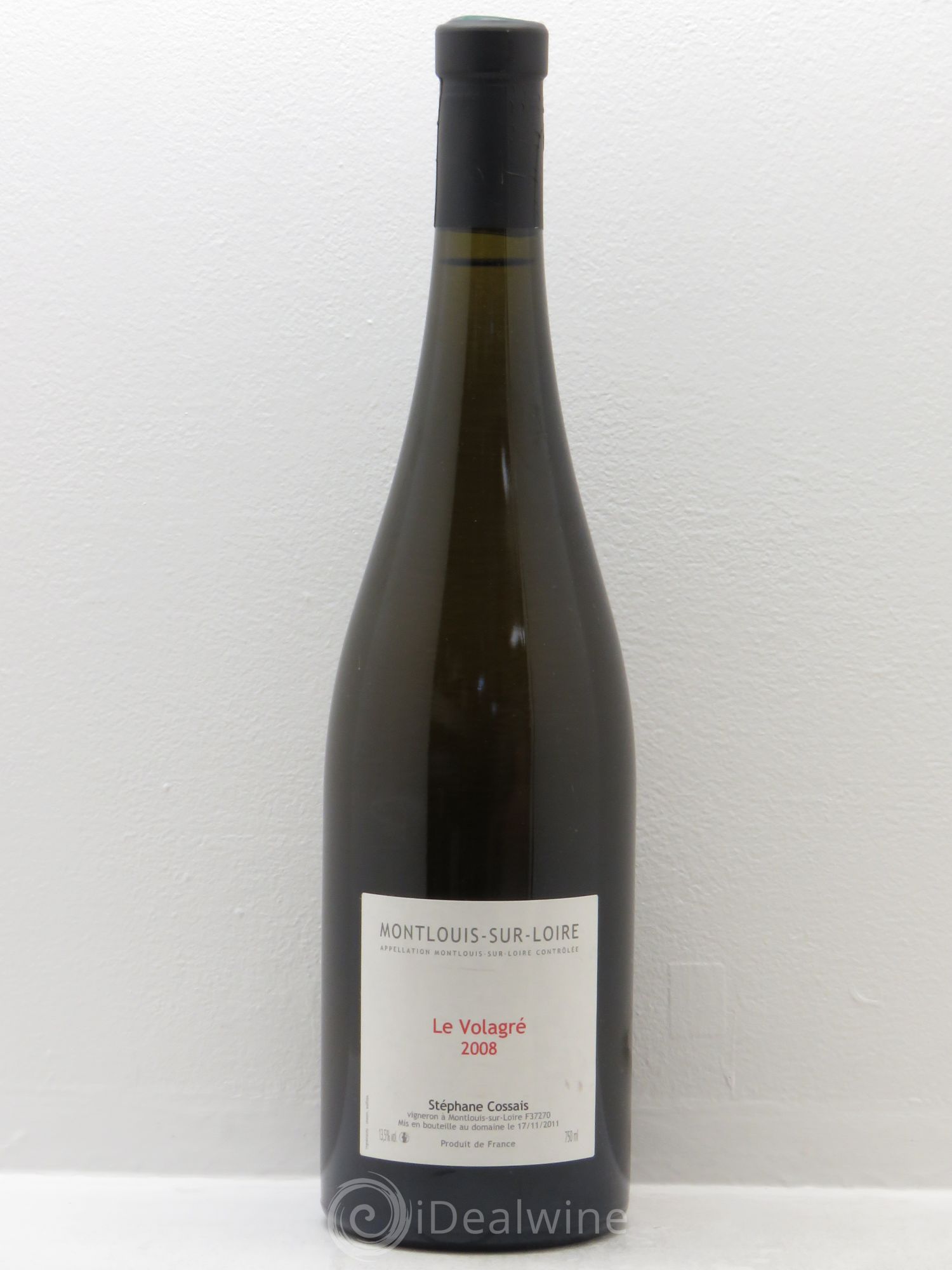Montlouis-sur-Loire Le Volagré Stéphane Cossais 2008 - Lot de 1 bouteille - 0