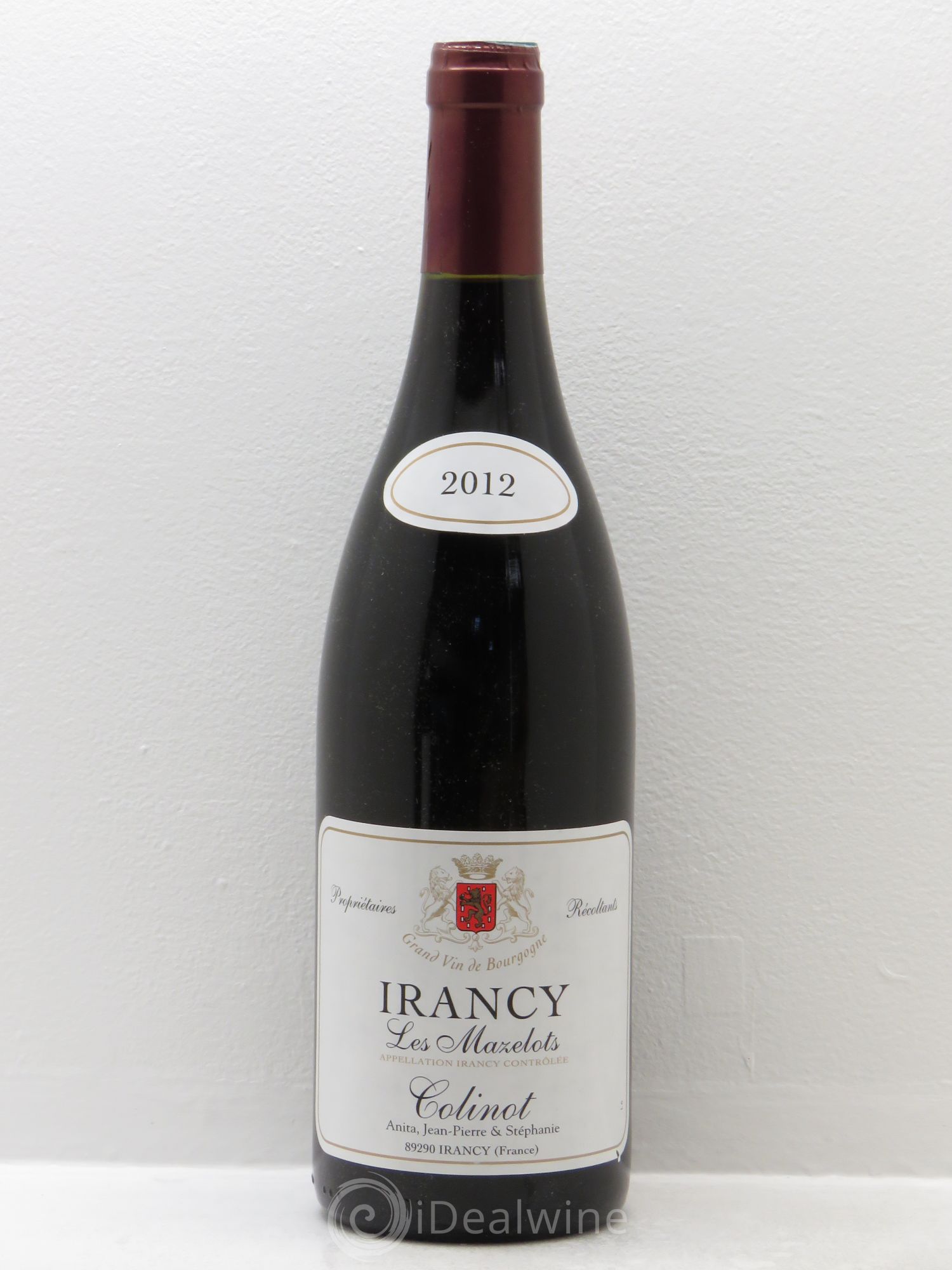 Irancy Les Mazelots Stéphanie Colinot 2012 - Lot de 1 bouteille - 0