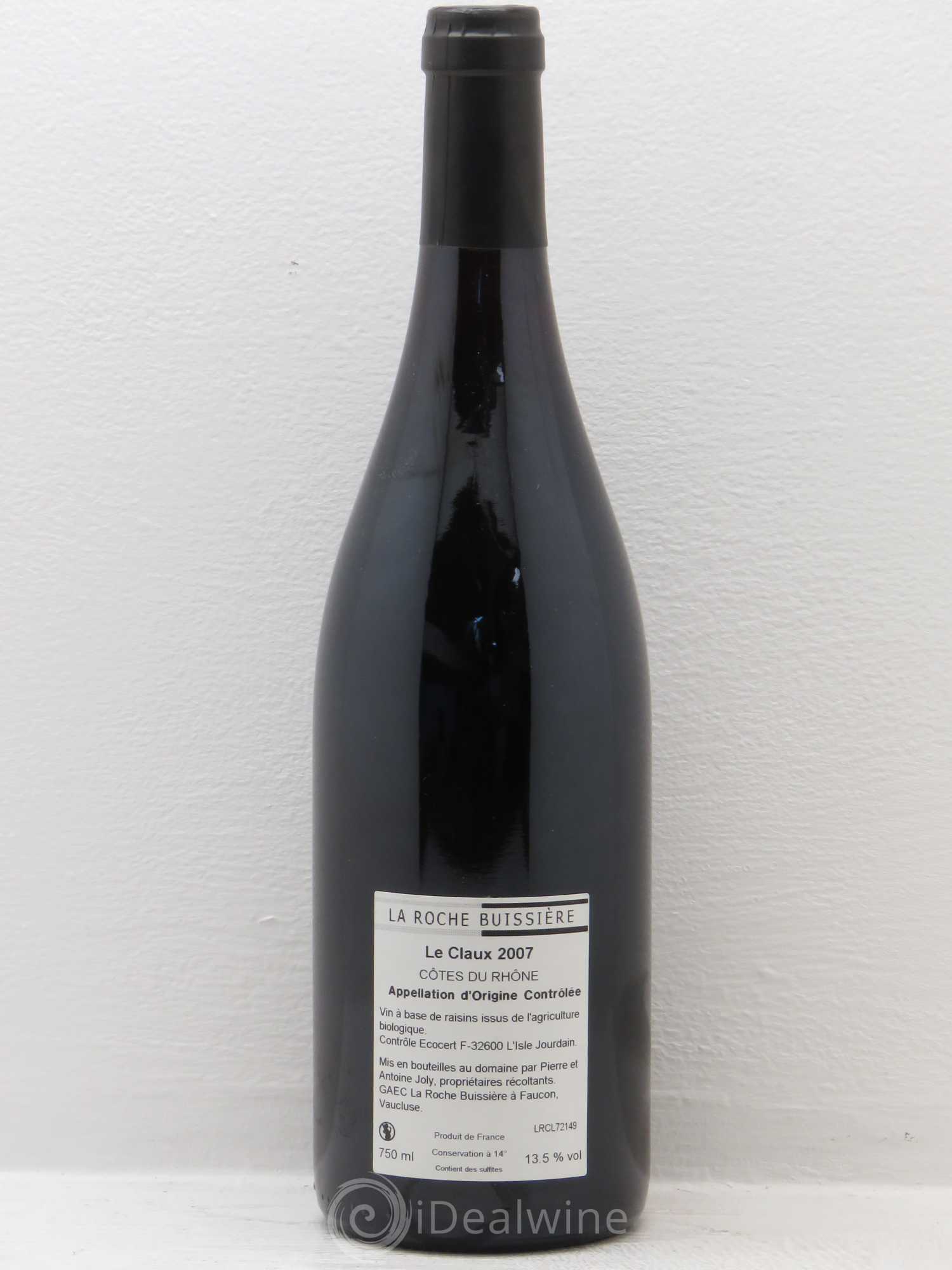 Côtes-du-Rhône Le Claux La Roche Buissière (Domaine) 2007 - Lot de 1 bouteille - 1