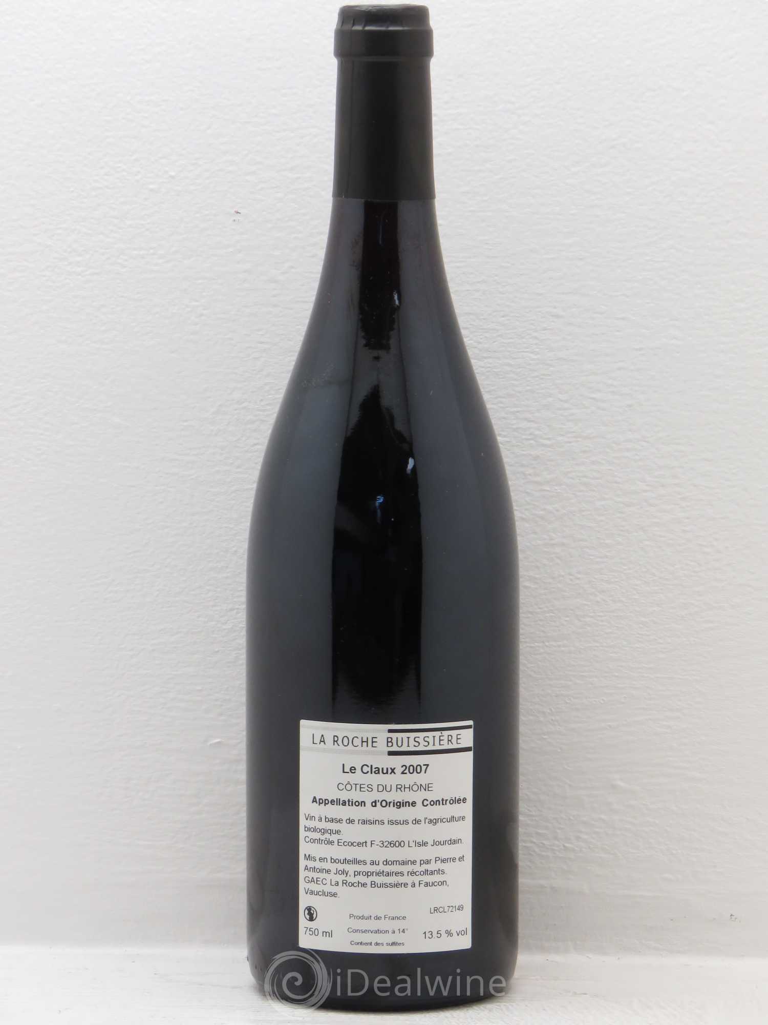 Côtes-du-Rhône Le Claux La Roche Buissière (Domaine) 2007 - Lot de 1 bouteille - 1