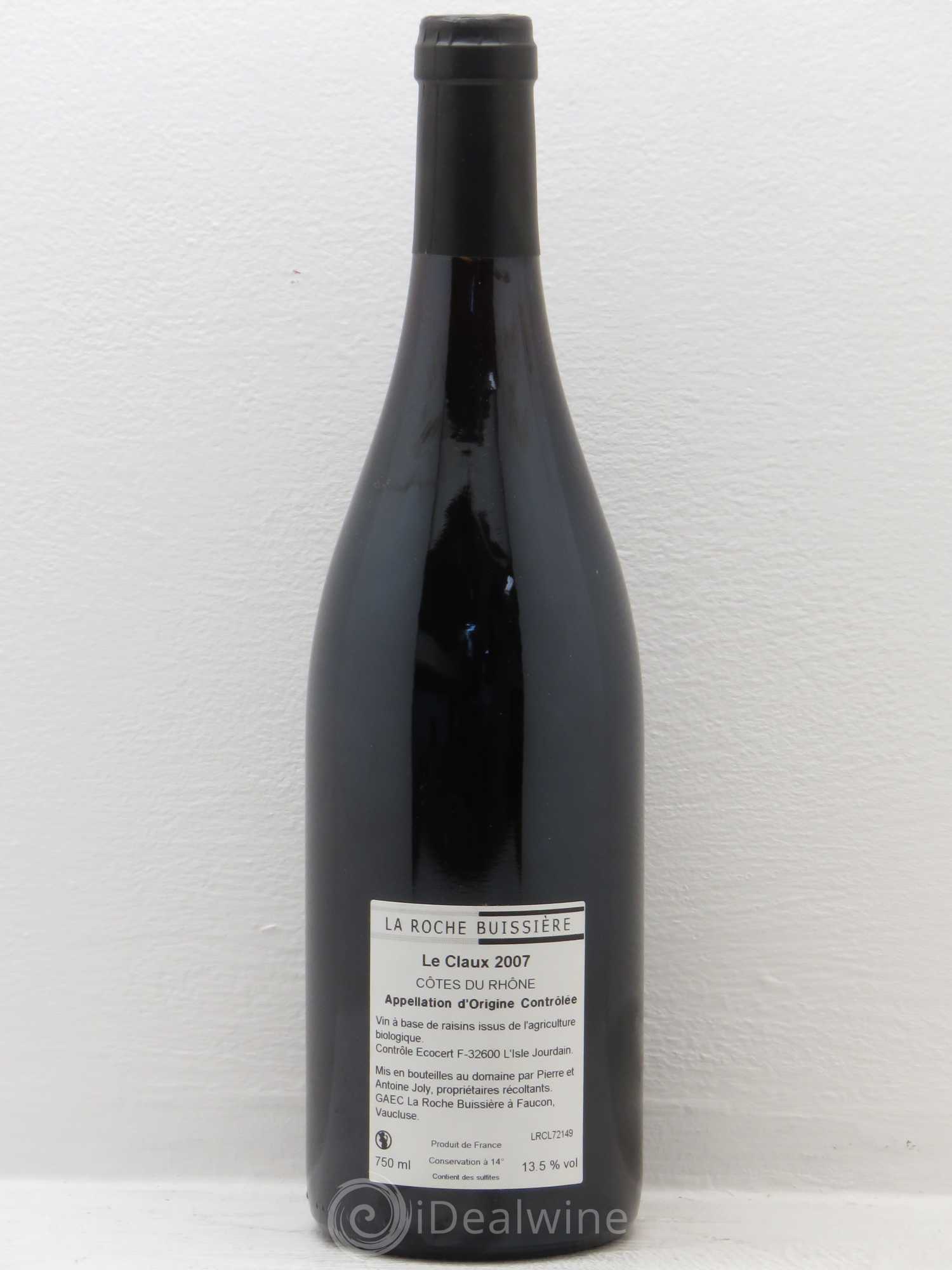 Côtes-du-Rhône Le Claux La Roche Buissière (Domaine) 2007 - Lot de 1 bouteille - 1