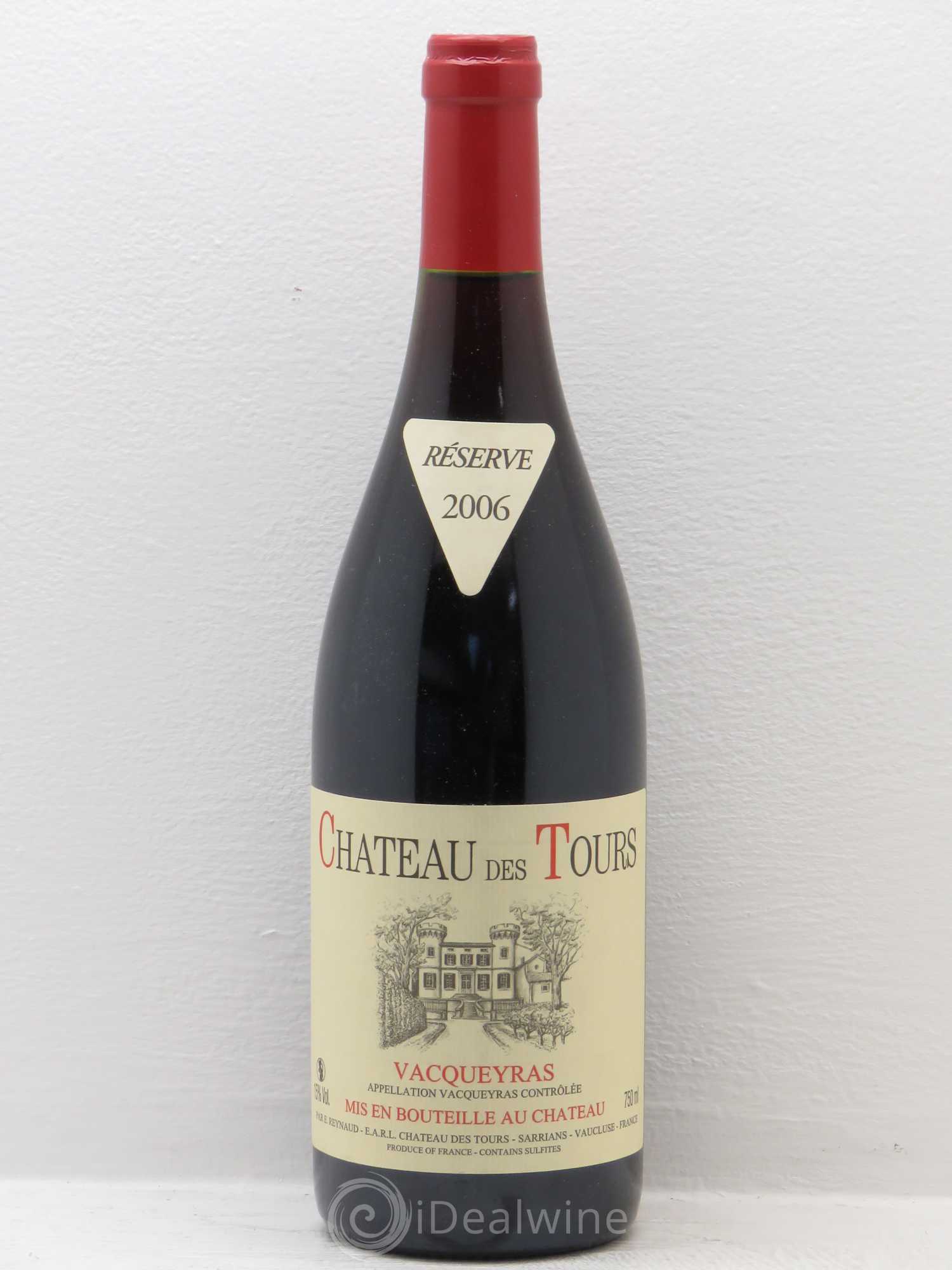 Vacqueyras Château des Tours Emmanuel Reynaud 2006 - Lot de 1 bouteille - 0
