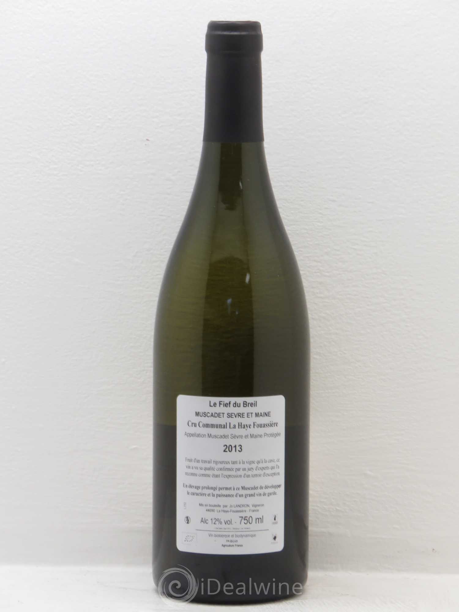 Muscadet-Sèvre-et-Maine Le Fief du Breil Jo Landron 2013 - Lot de 1 bouteille - 1
