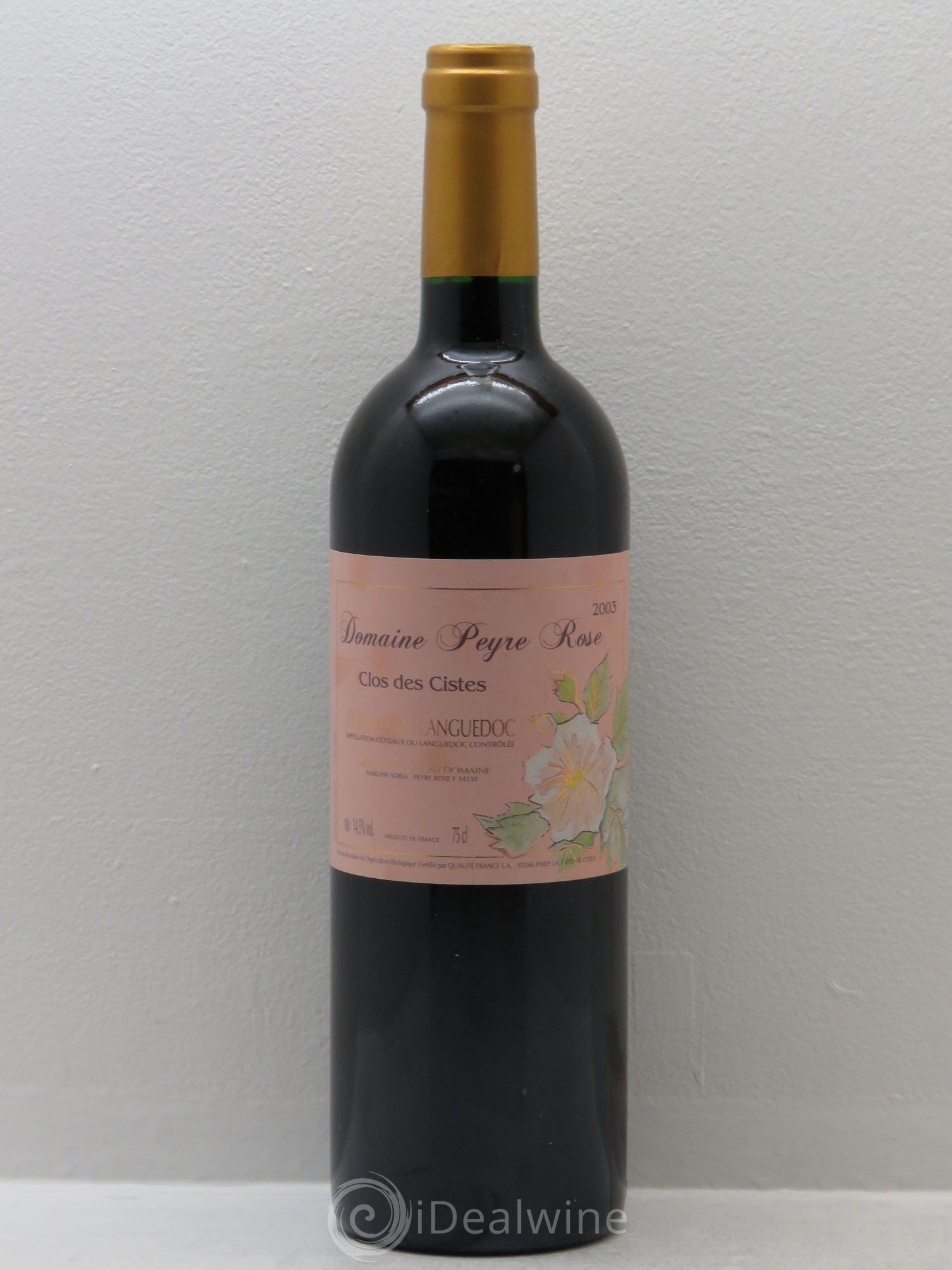 Vin de France (anciennement Coteaux du Languedoc) Domaine Peyre Rose Les Cistes Marlène Soria 2003 - Lot de 1 bouteille - 0