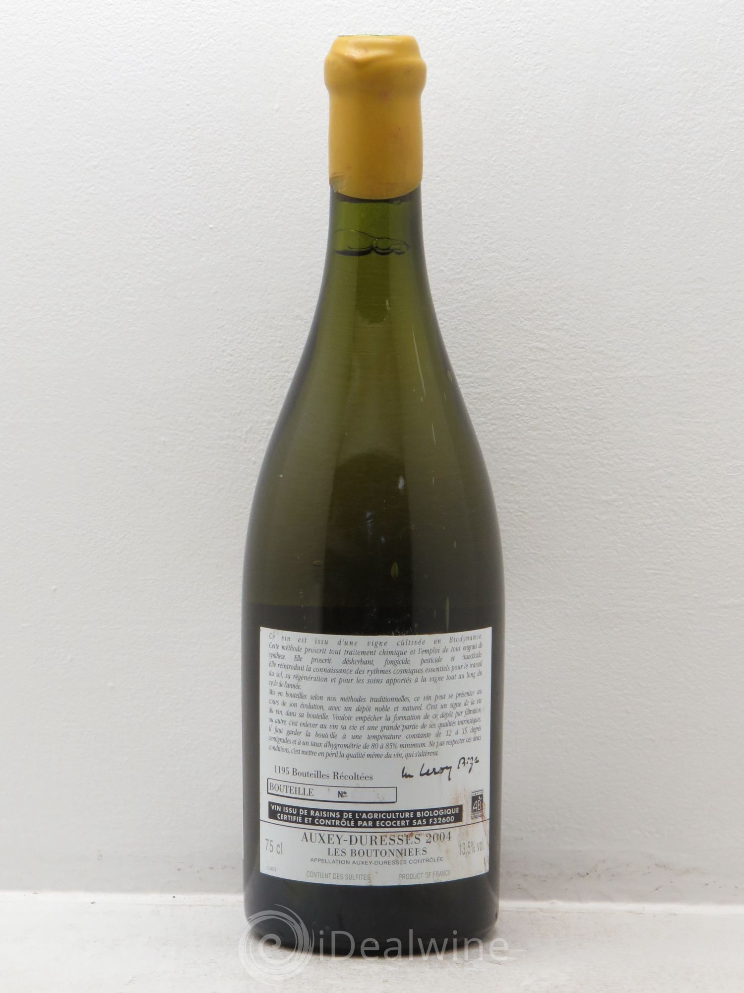 Auxey-Duresses Les Boutonniers - Lalou Bize Leroy 2004 - Posten von 1 Flasche - 1