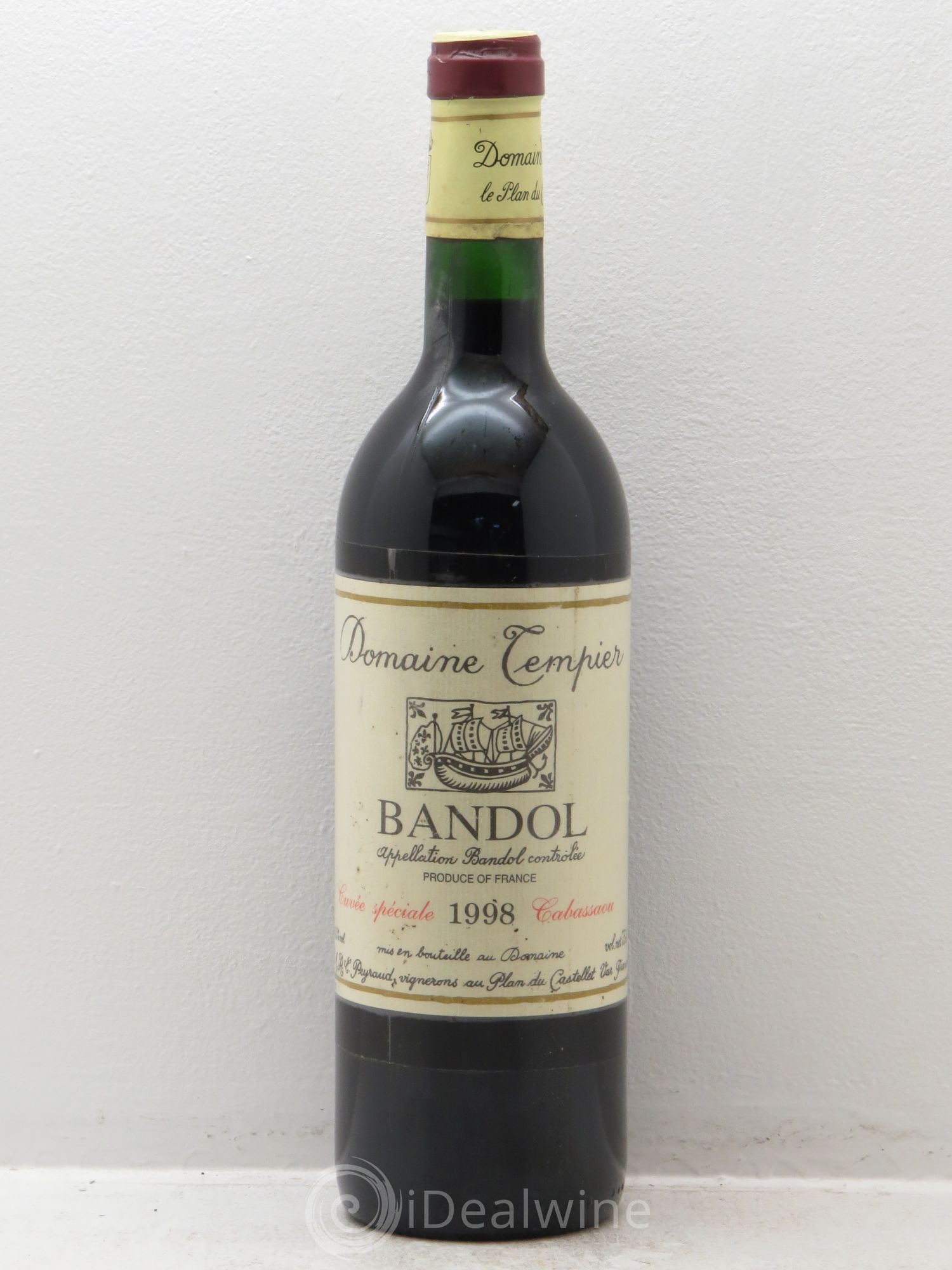 Bandol Domaine Tempier Cuvée Cabassaou Famille Peyraud Cuvée Spéciale 1998 - Lot de 1 bouteille - 0
