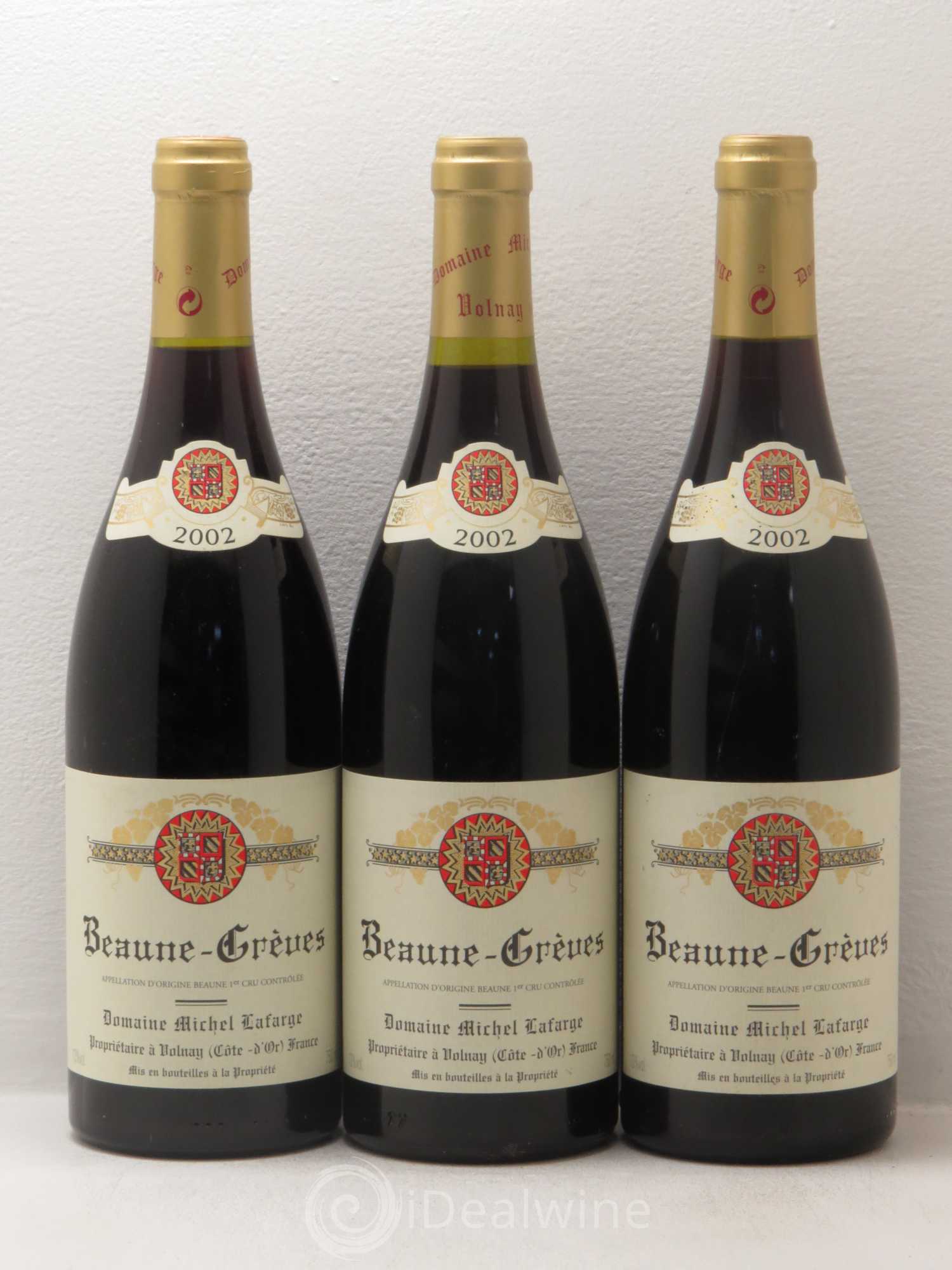 Beaune 1er Cru Grèves Lafarge (Domaine) 2002 - Lot de 3 bouteilles - 0