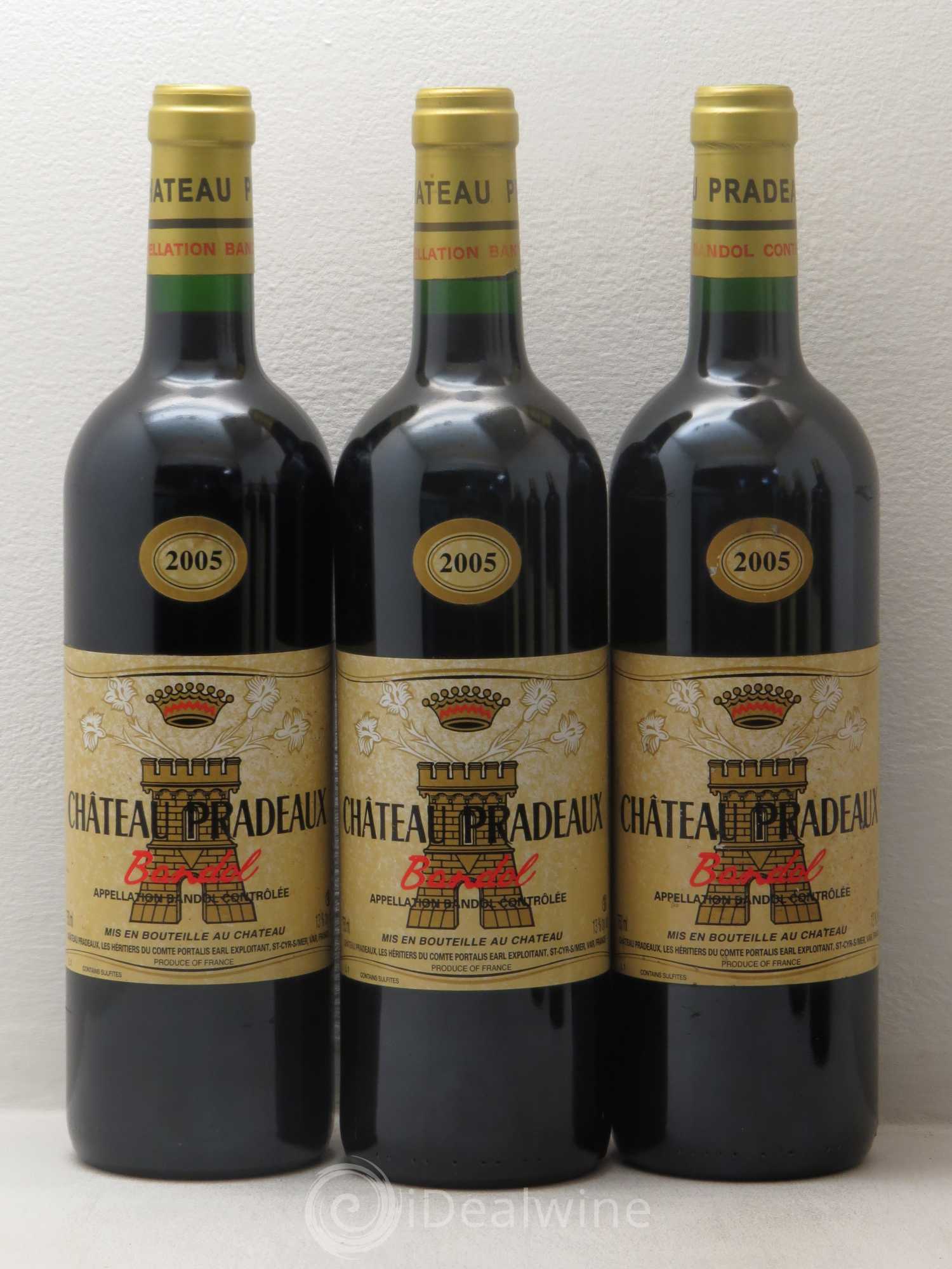 Bandol Château Pradeaux Famille Portalis 2005 - Lot de 6 bouteilles - 1