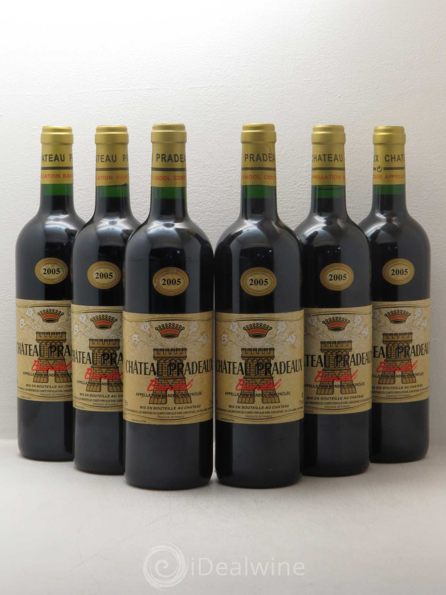 Bandol Château Pradeaux Famille Portalis 2005 - Lot de 6 bouteilles - 0