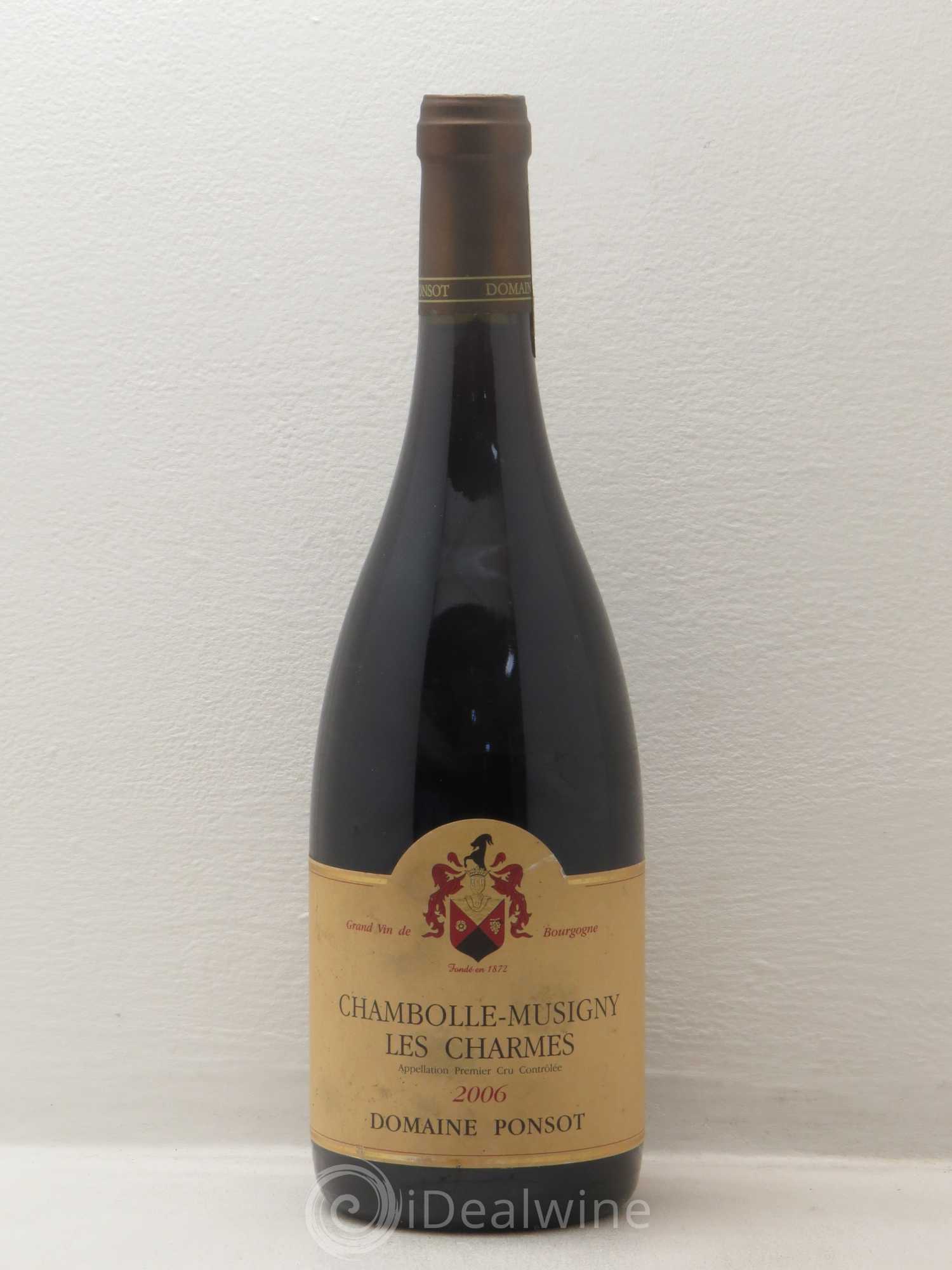 Chambolle-Musigny 1er Cru Les Charmes Ponsot (Domaine) 2006 - Lot de 1 bouteille - 0