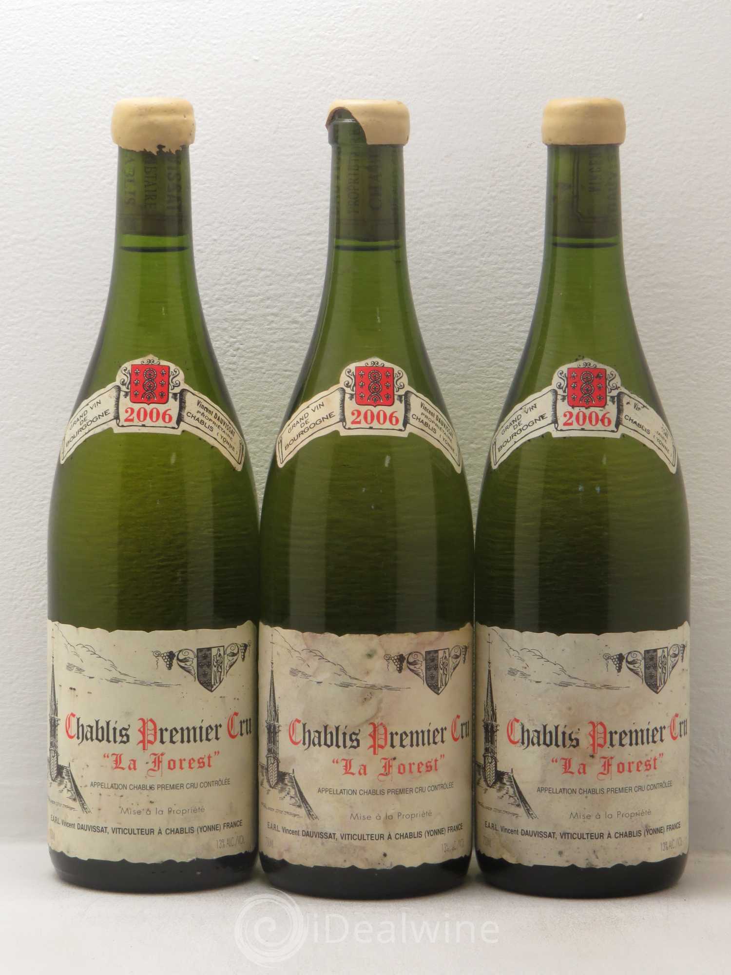 Chablis 1er Cru La Forest Vincent Dauvissat (Domaine) 2006 - Lot de 3 bouteilles - 0