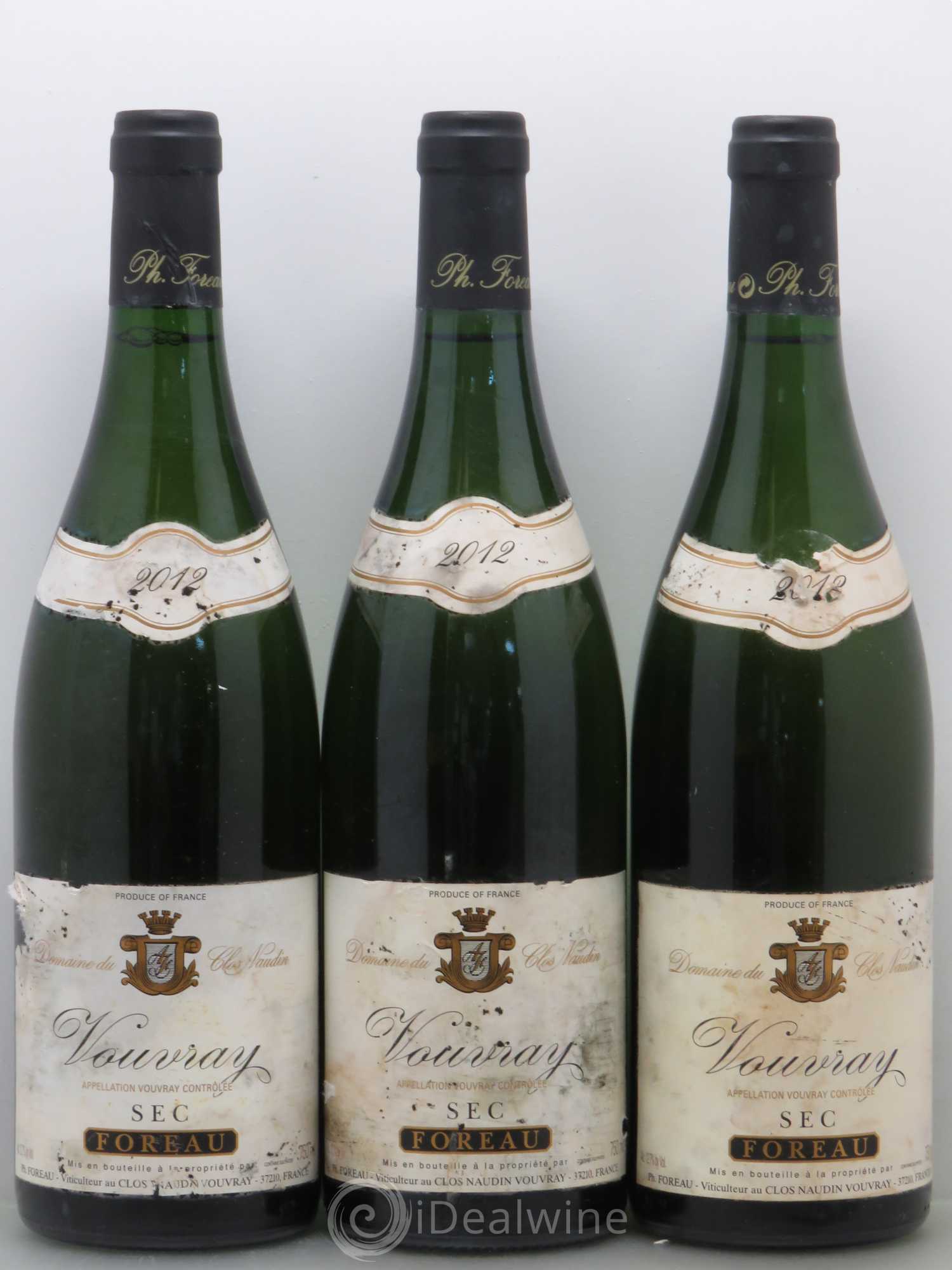 Vouvray Sec Clos Naudin - Philippe Foreau 2012 - Lot de 3 bouteilles - 0