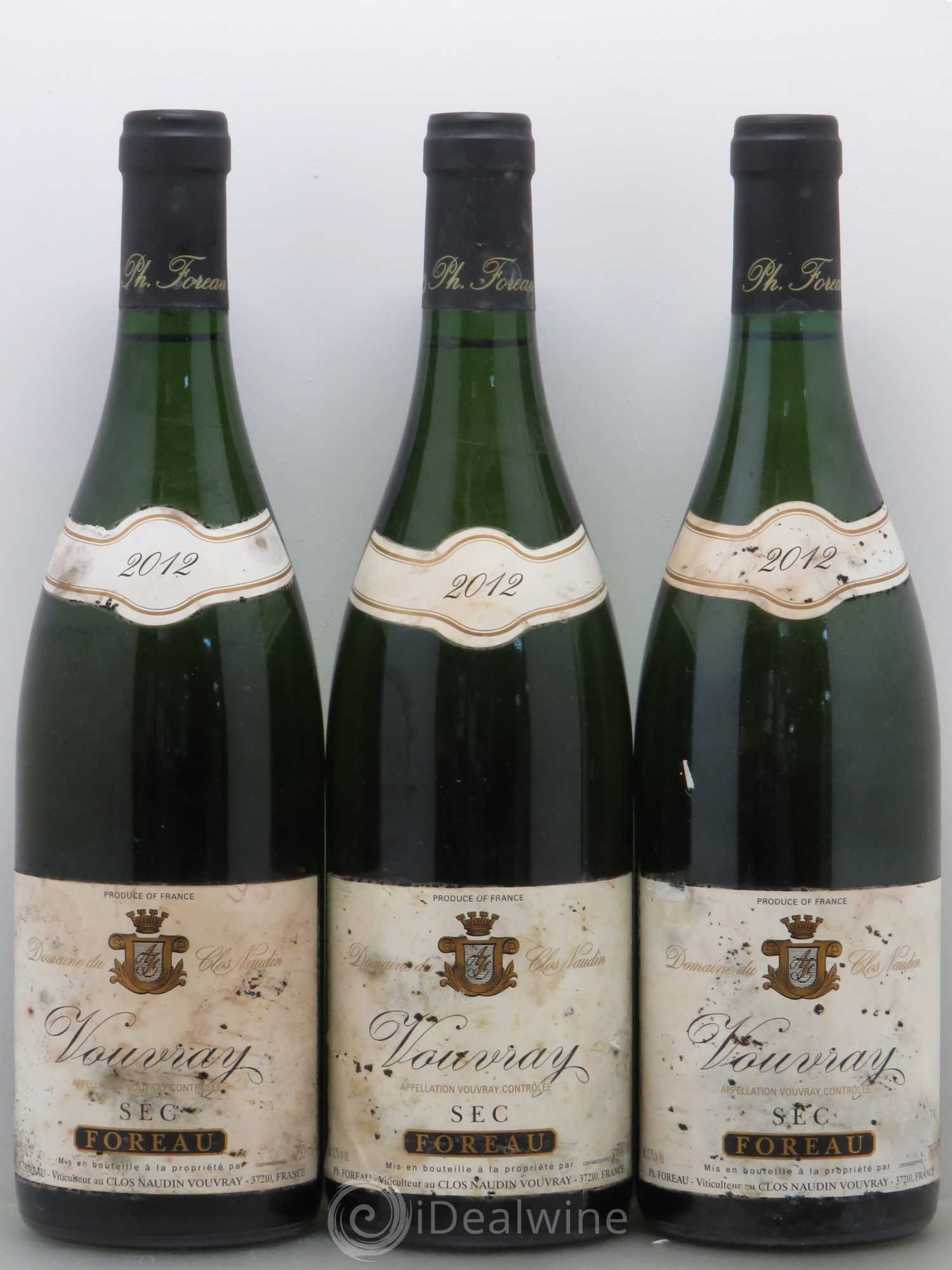 Vouvray Sec Clos Naudin - Philippe Foreau 2012 - Lot de 3 bouteilles - 0