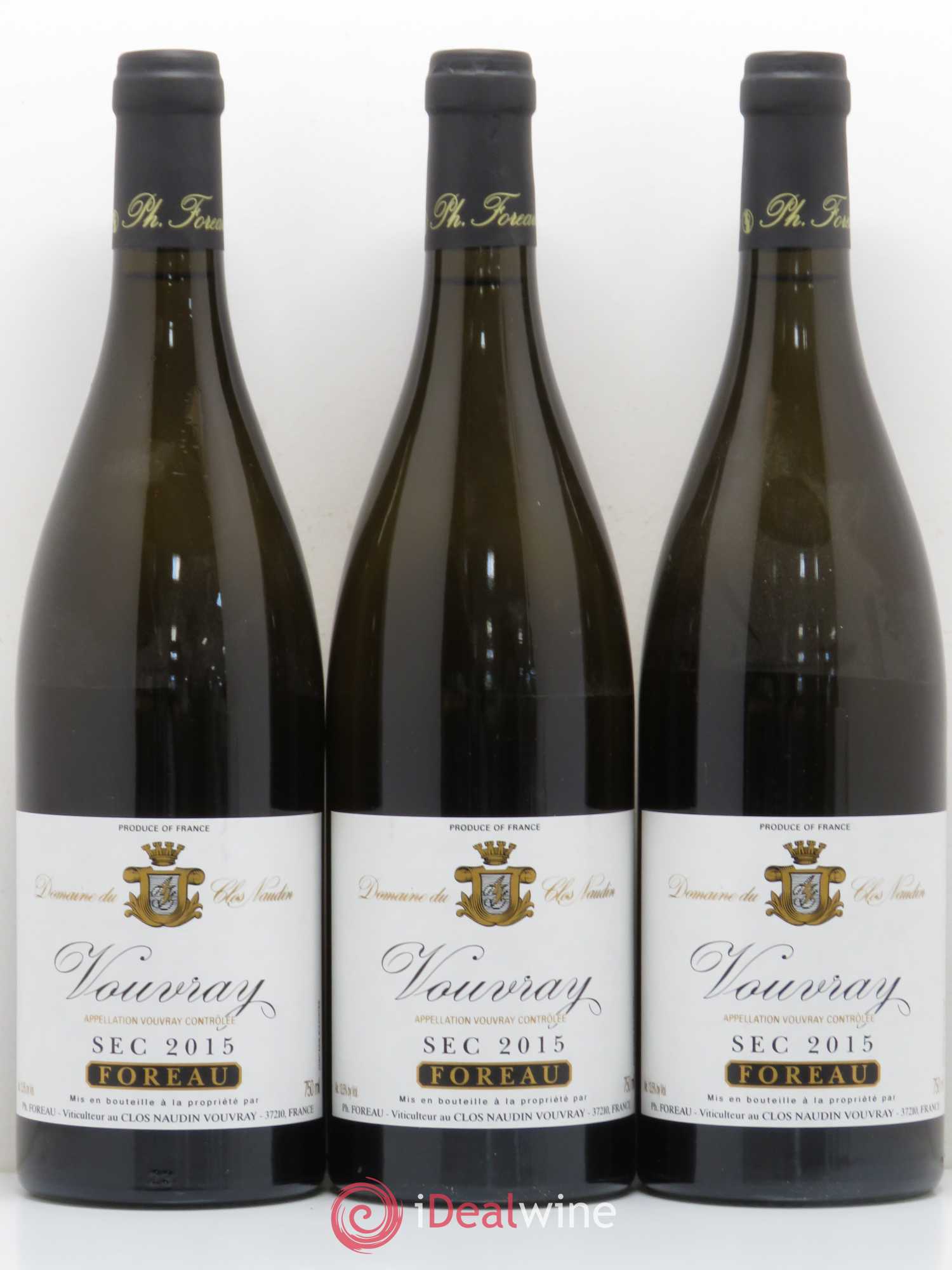 Vouvray Sec Clos Naudin - Philippe Foreau 2015 - Lot de 3 bouteilles - 0