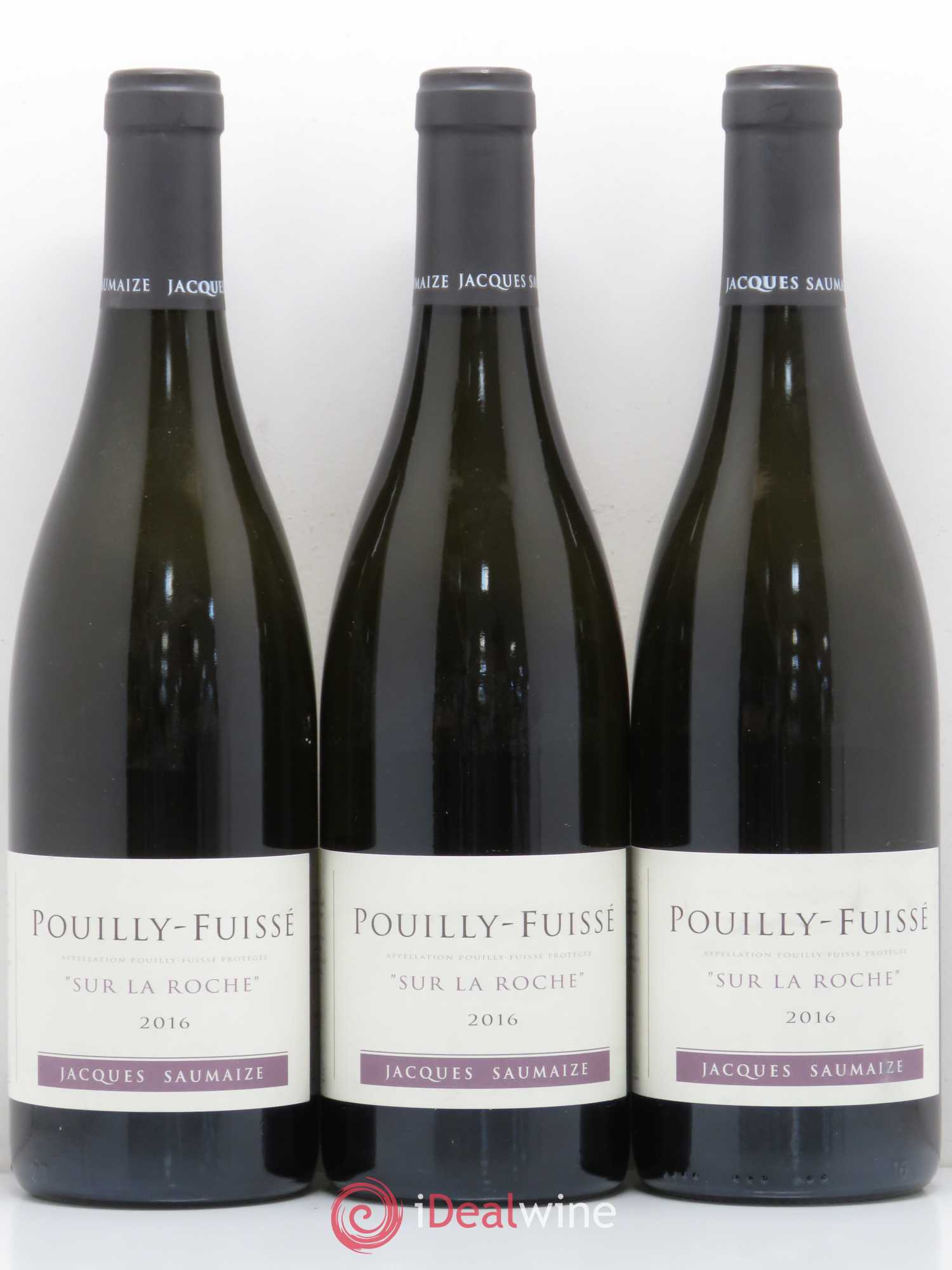 Pouilly-Fuissé Sur la Roche Jacques et Nathalie Saumaize 2016 - Lot de 3 bouteilles - 0