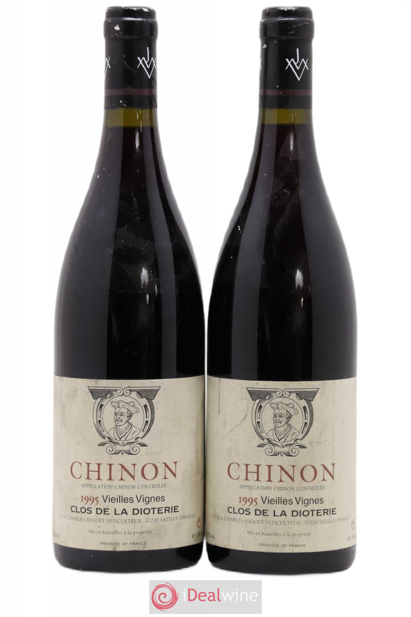 Chinon Clos de la Dioterie Vieilles Vignes Charles Joguet 1995 - Posten von 2 Flaschen - 0