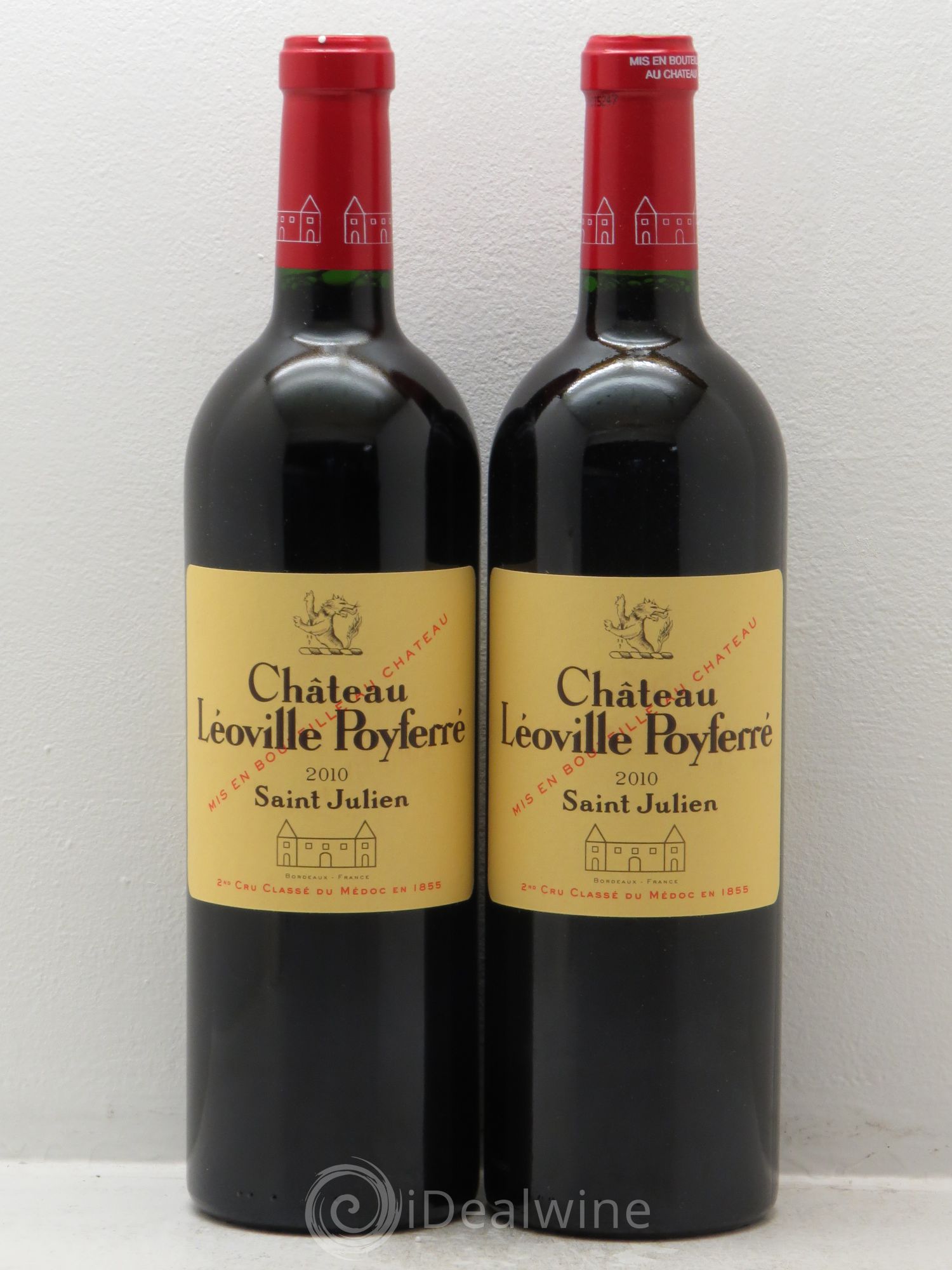 Château Léoville Poyferré 2ème Grand Cru Classé 2010 - Lot de 2 bouteilles - 0