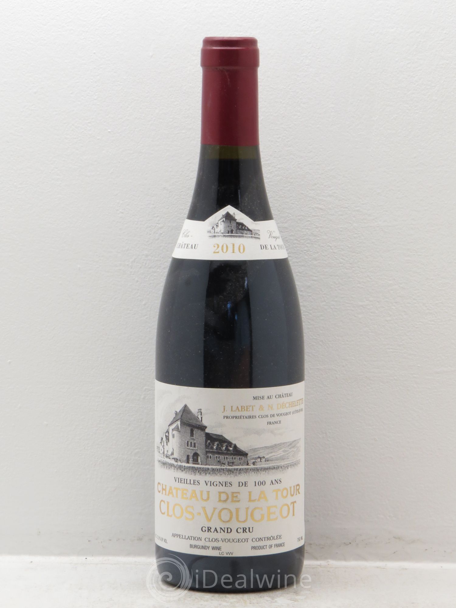 Clos de Vougeot Grand Cru Vieilles Vignes Château de La Tour de 100 ans 2010 - Lot de 1 bouteille - 0