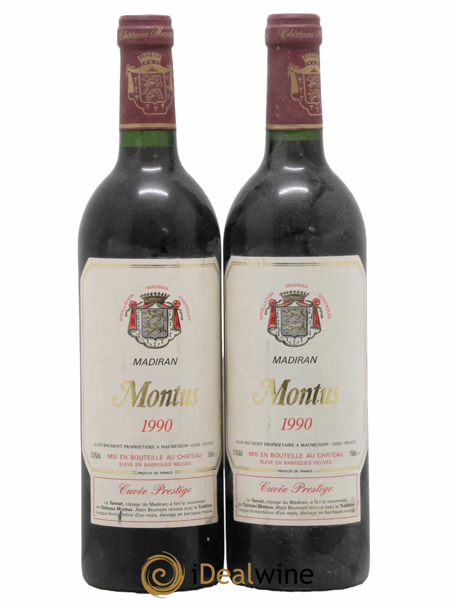 Madiran Château Montus-Prestige Alain Brumont 1990 - Lot de 2 bouteilles - 0