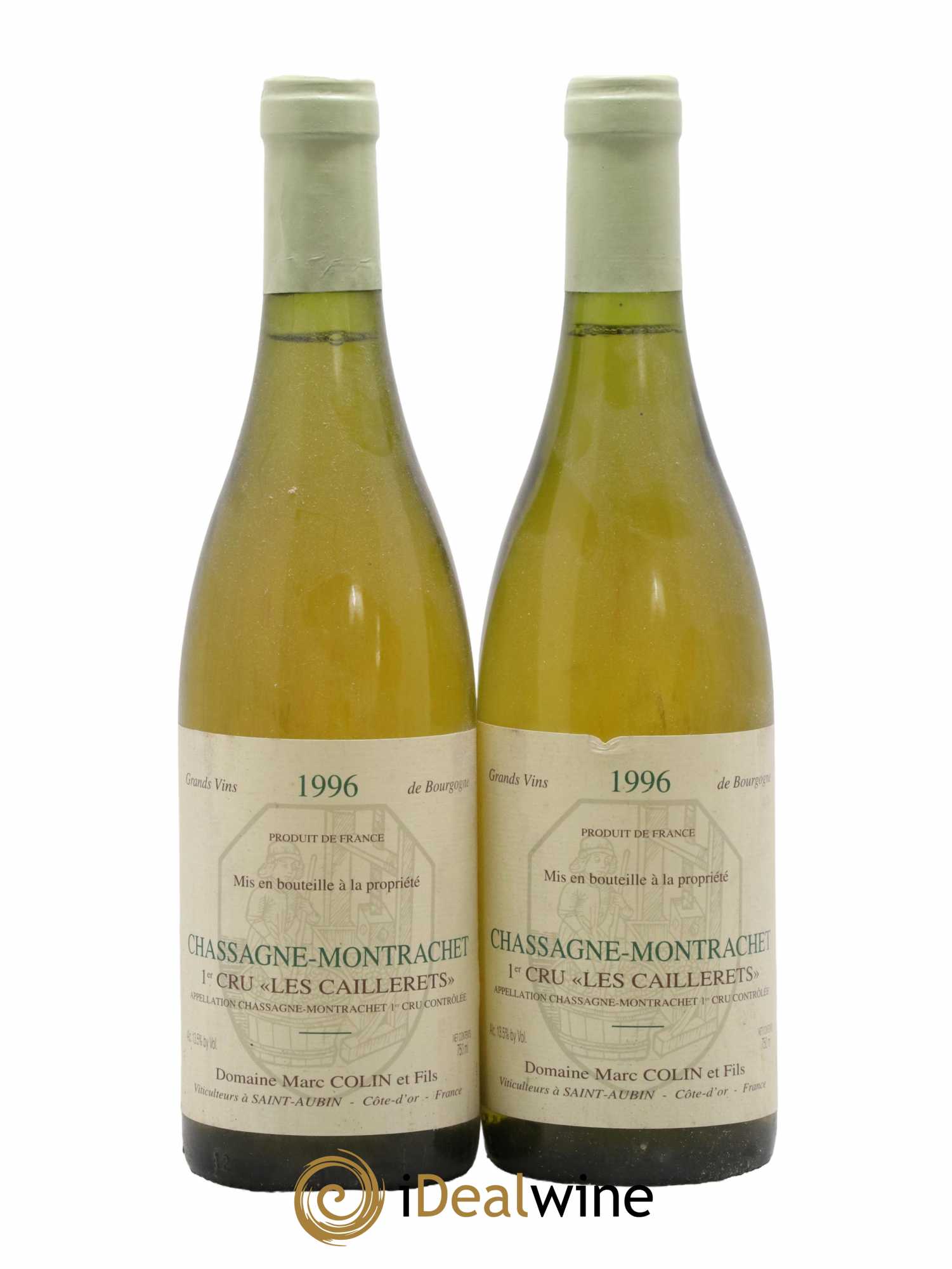 Chassagne-Montrachet 1er Cru Les Caillerets Marc Colin & Fils 1996 - Lot de 2 bouteilles - 0