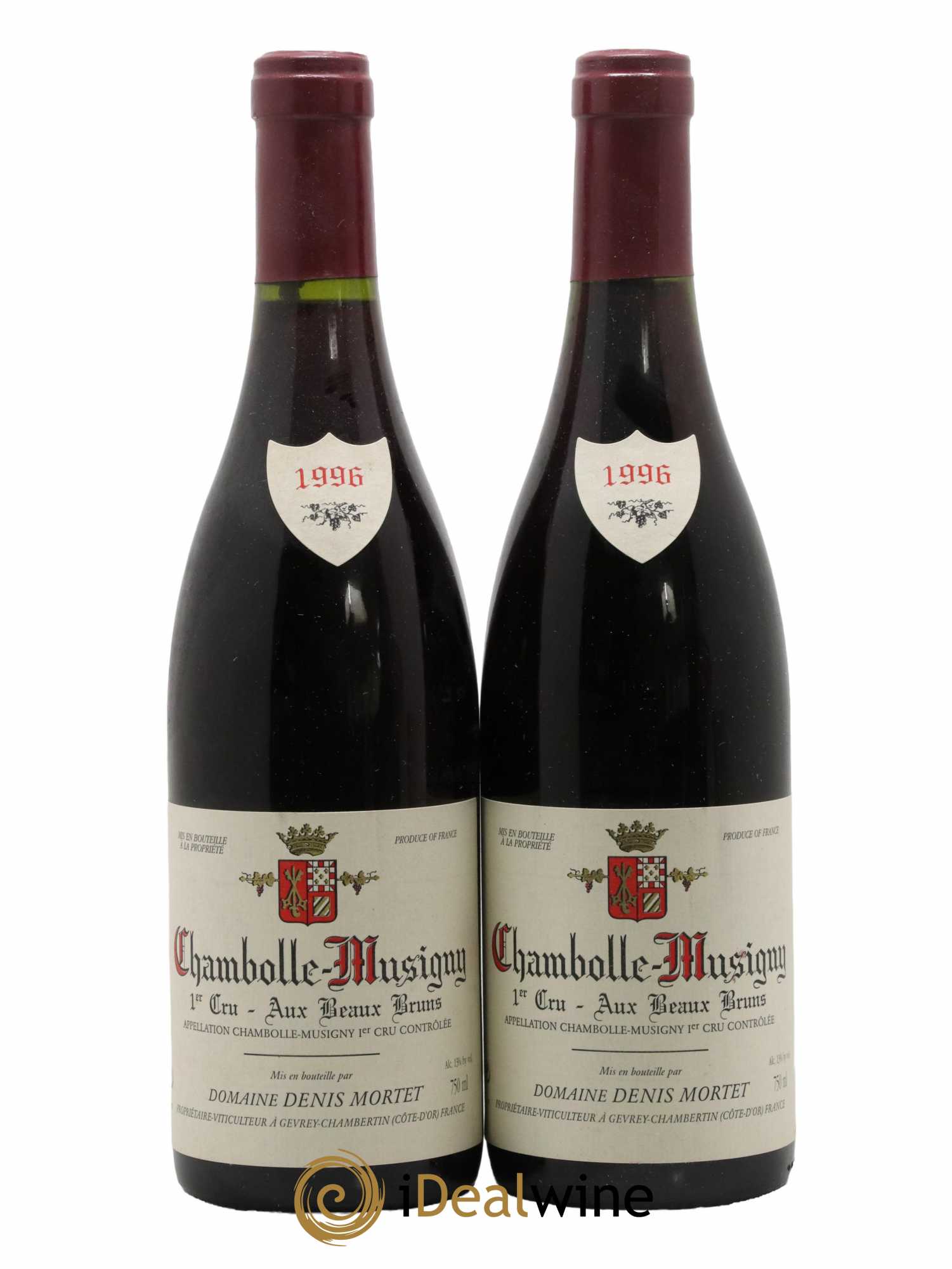 Chambolle-Musigny 1er Cru Aux Beaux Bruns Denis Mortet (Domaine) 1996 - Lot de 2 bouteilles - 0