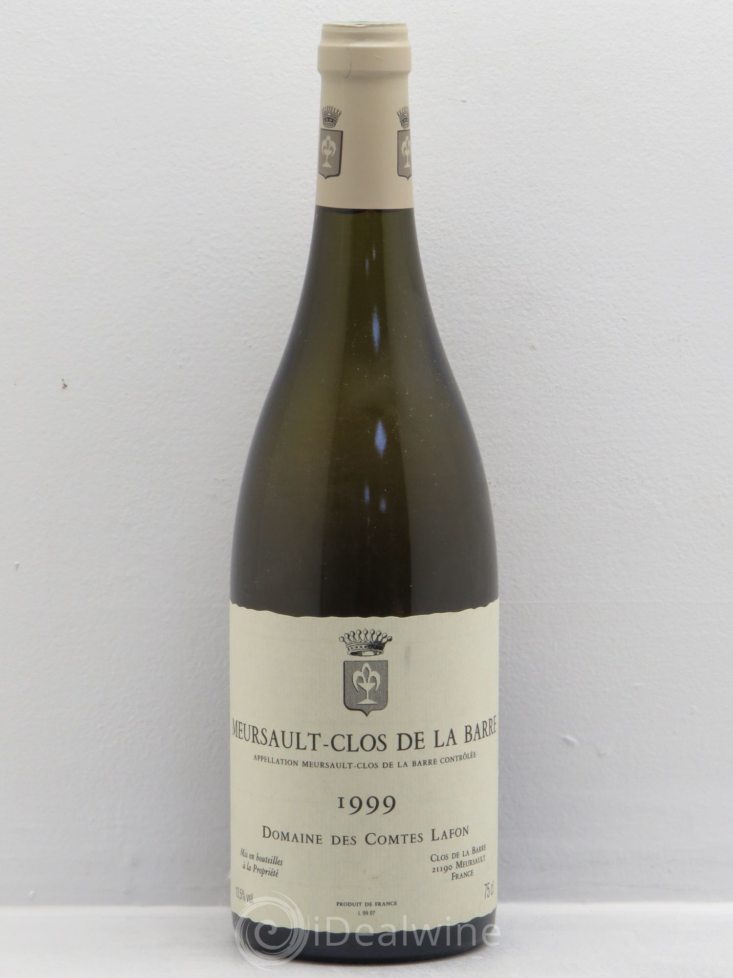 Meursault Clos de la Barre Comtes Lafon (Domaine des) 1999 - Lot de 1 bouteille - 0
