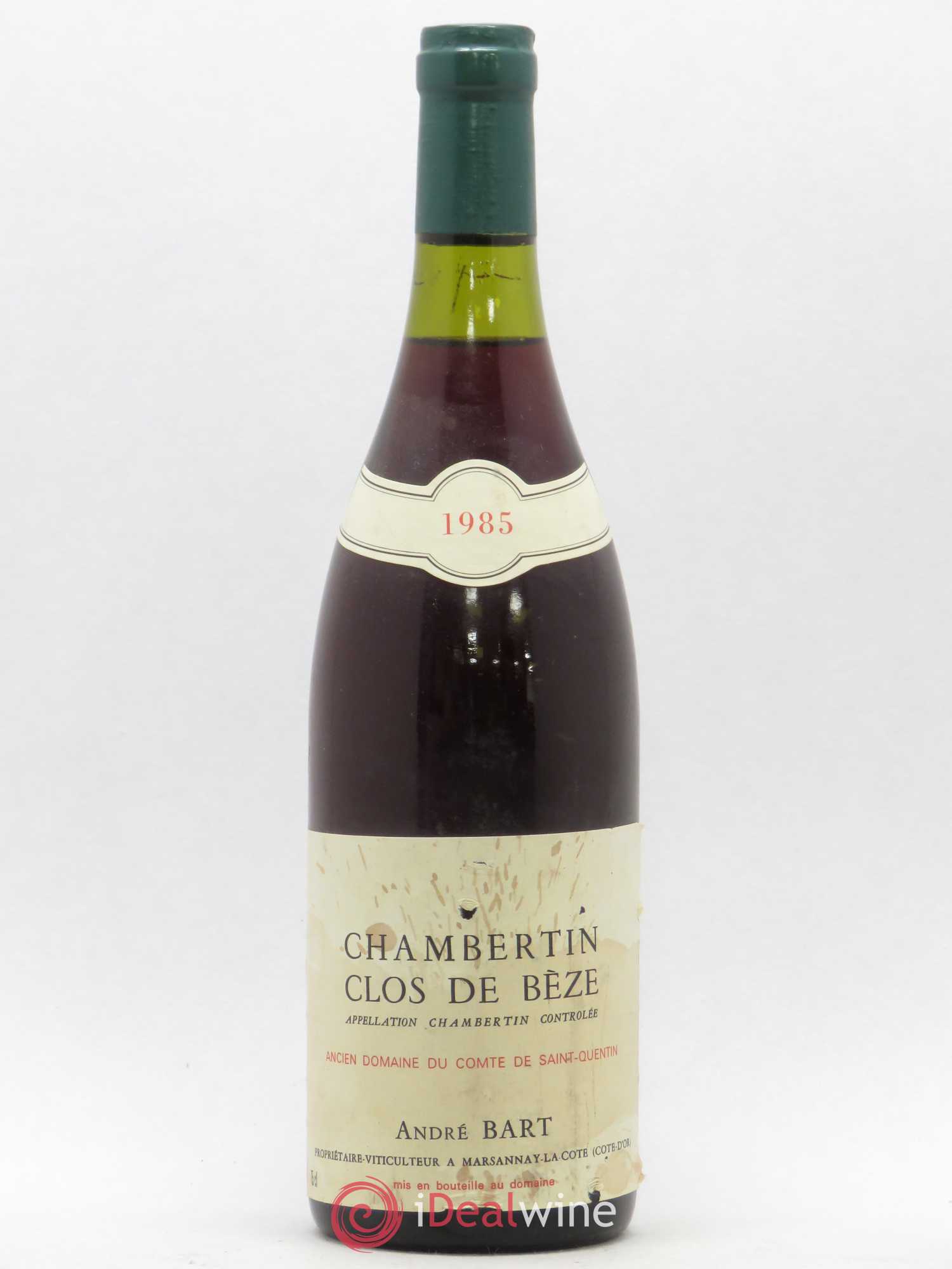 Chambertin Clos de Bèze Grand Cru Bart (Domaine) André Bart 1985 - Lot de 1 bouteille - 0