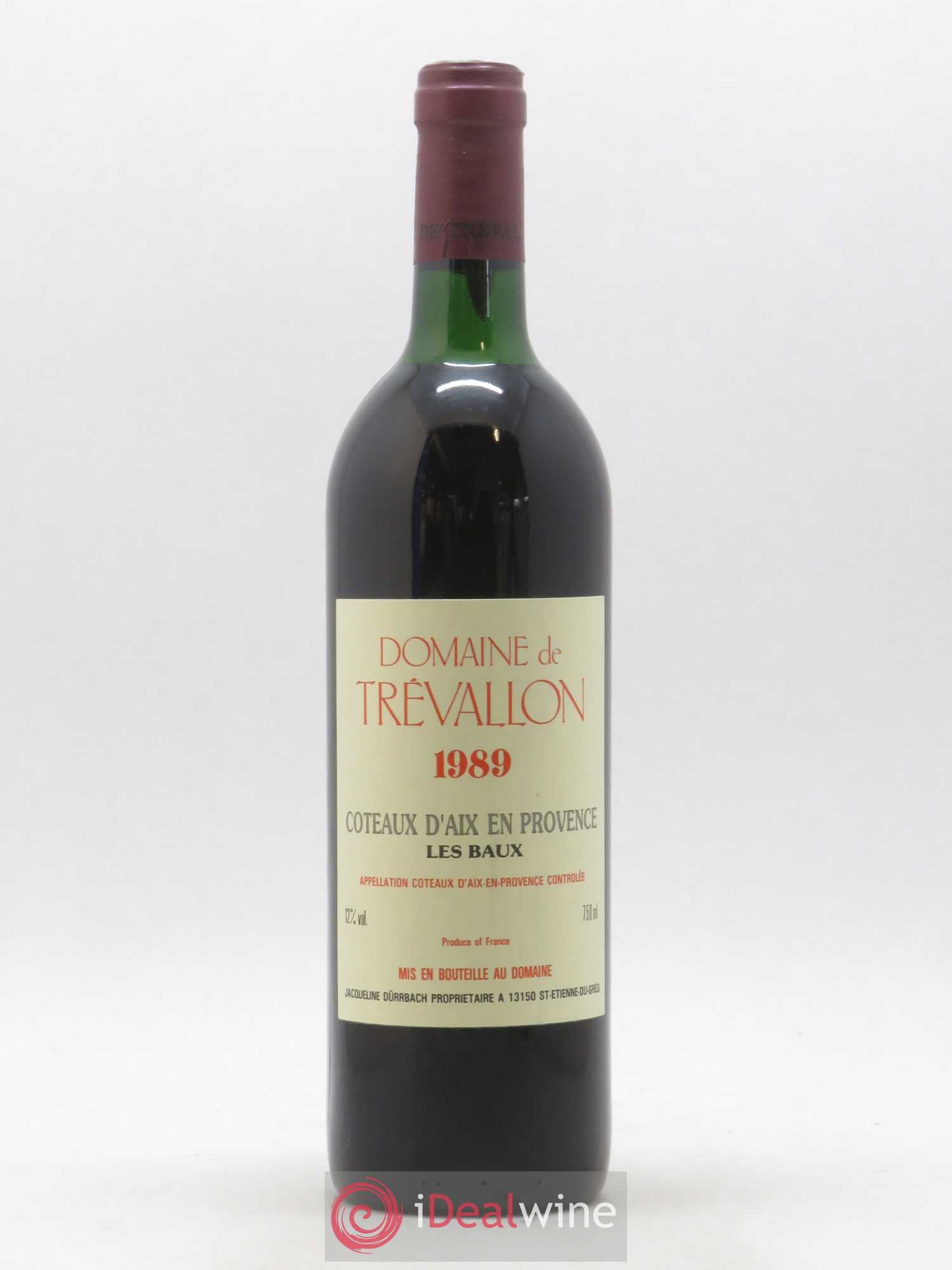 Coteaux d'Aix-en-Provence Trévallon (Domaine de) Eloi Dürrbach Les Baux 1989 - Lot de 1 bouteille - 0