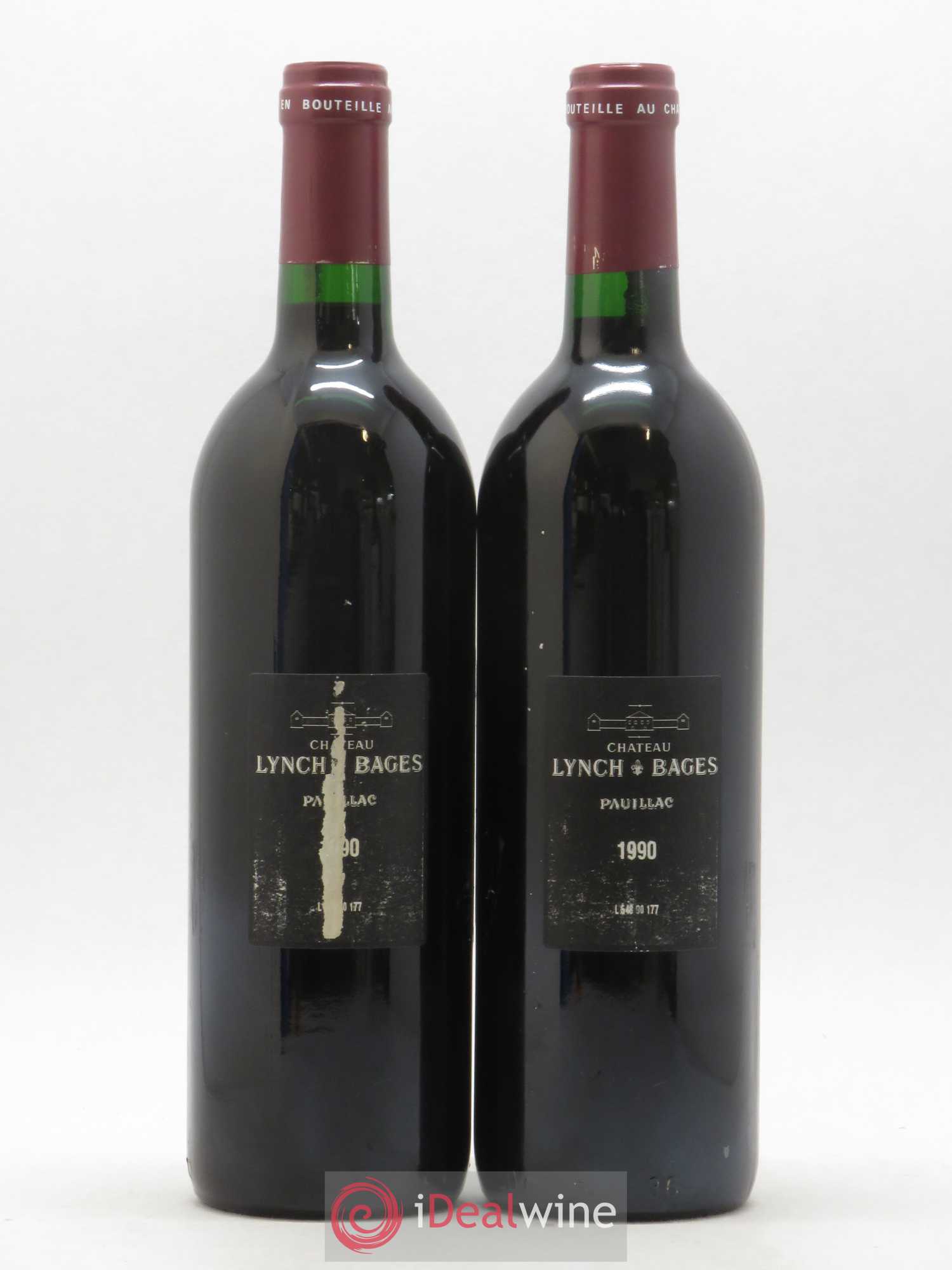 Château Lynch Bages 5ème Grand Cru Classé 1990 - Lot de 2 bouteilles - 1