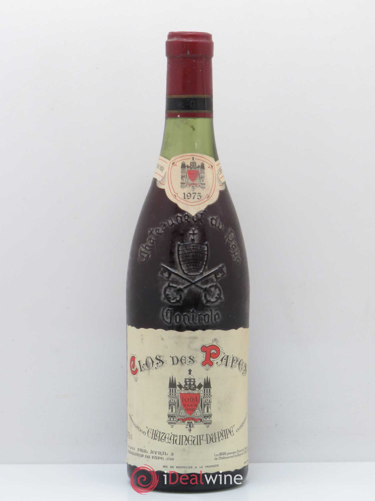 Châteauneuf-du-Pape Clos des Papes - Paul Avril 1975 - Lot de 1 bouteille - 0
