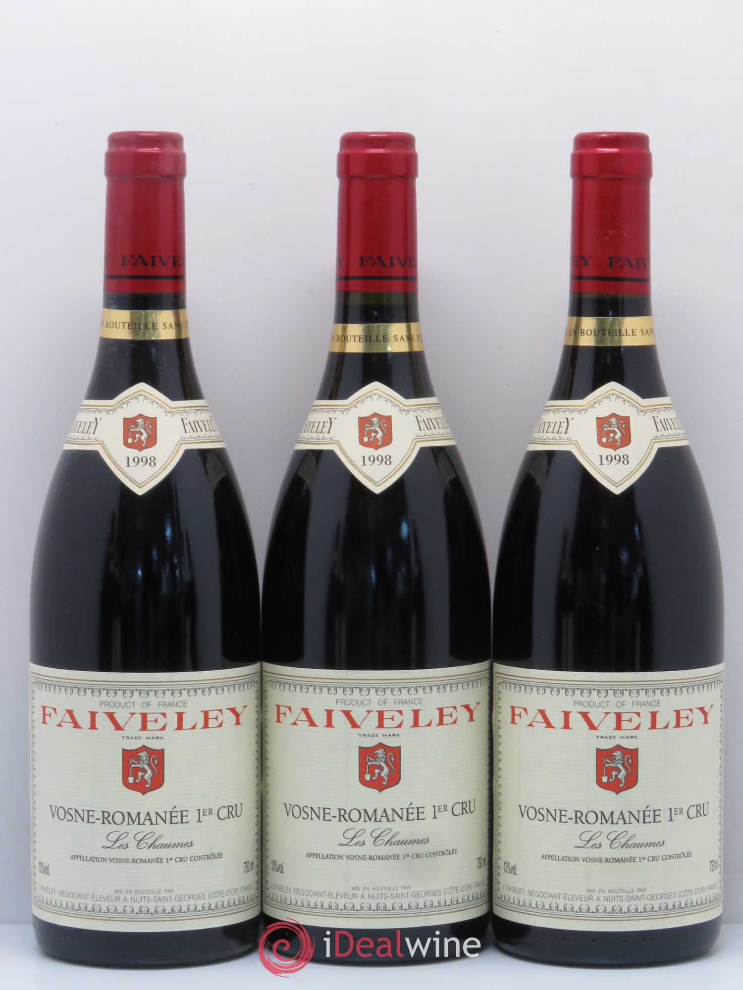 Vosne-Romanée 1er Cru Les Chaumes Faiveley 1998 - Posten von 12 Flaschen - 1