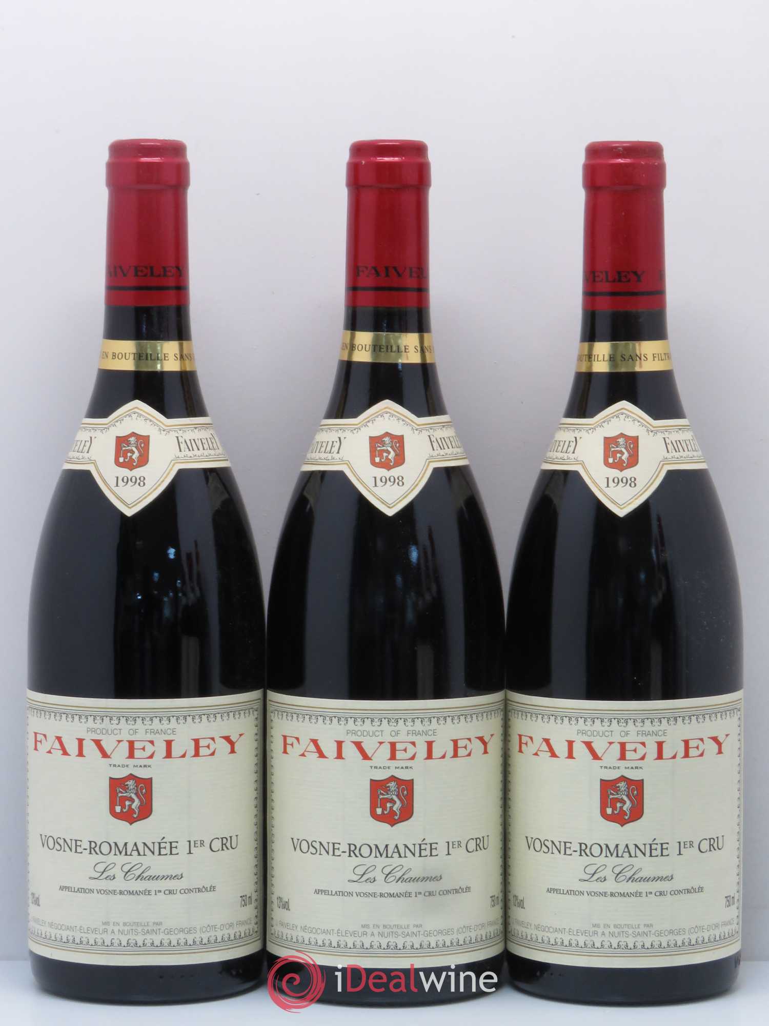 Vosne-Romanée 1er Cru Les Chaumes Faiveley 1998 - Posten von 12 Flaschen - 2
