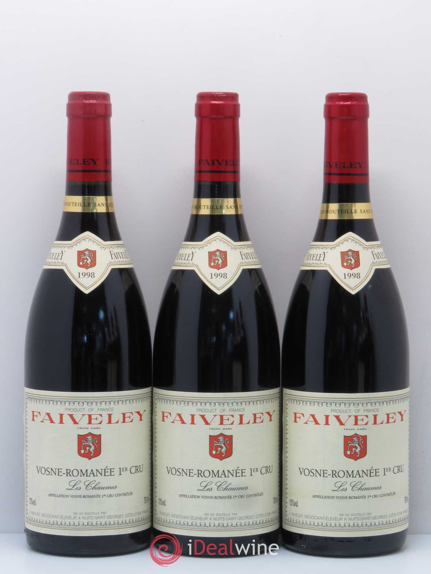 Vosne-Romanée 1er Cru Les Chaumes Faiveley 1998 - Posten von 12 Flaschen - 3