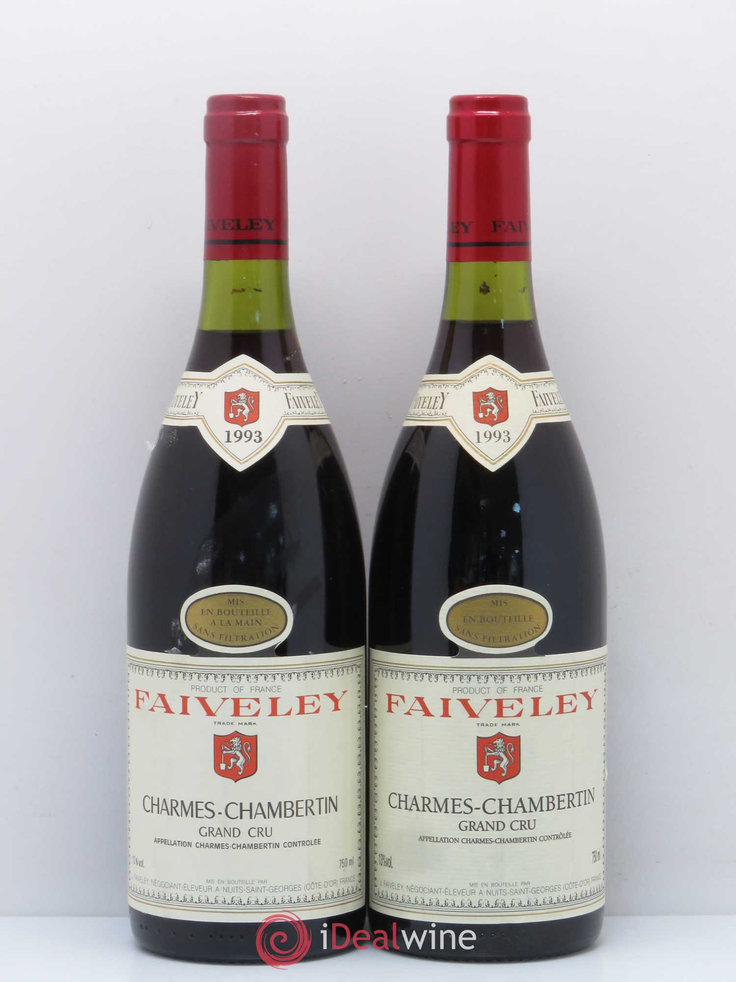 Charmes-Chambertin Grand Cru Faiveley 1993 - Lot de 2 bouteilles - 0