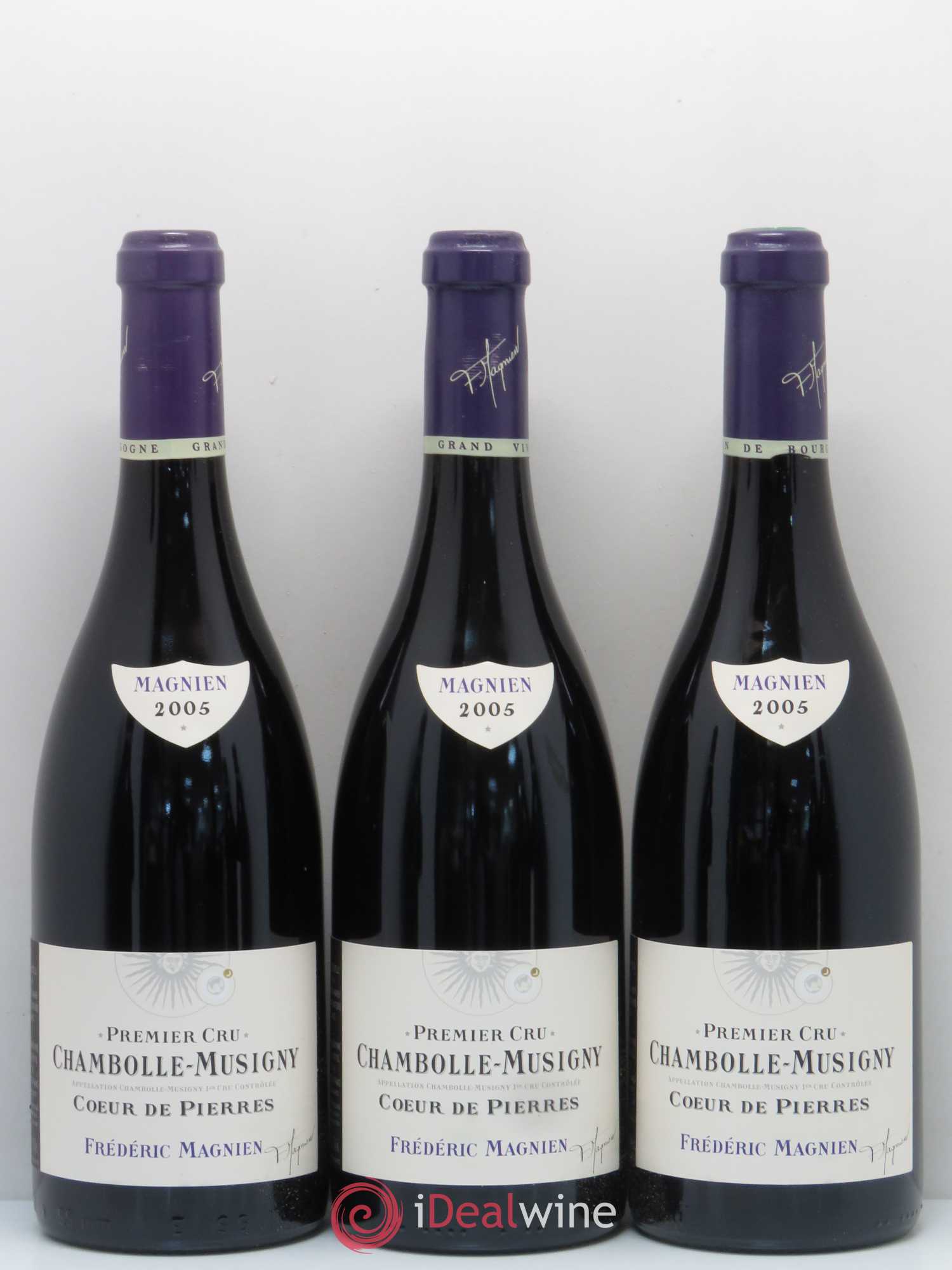 Chambolle-Musigny 1er Cru Coeur De Pierres Cru Frederic Magnien 2005 - Posten von 6 Flaschen - 2