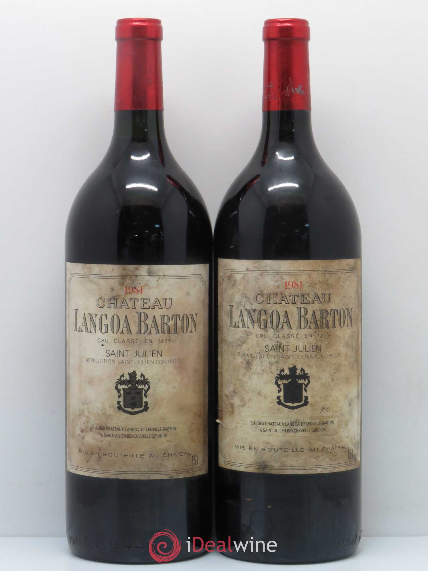 Château Langoa Barton 3ème Grand Cru Classé 1981 - Lot de 2 magnums - 0