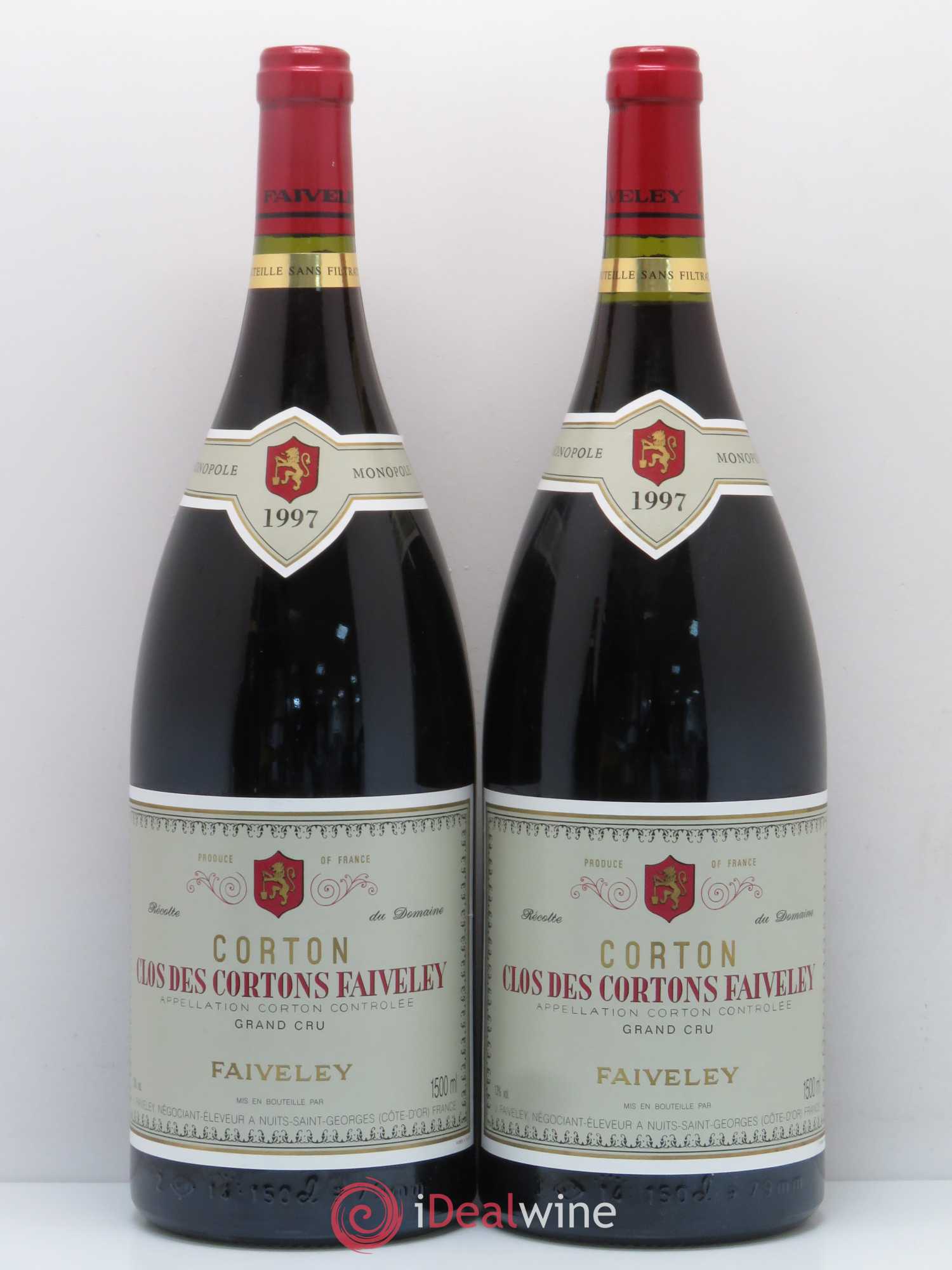 Corton Grand Cru Clos des Cortons Faiveley 1997 - Lot de 2 magnums - 0