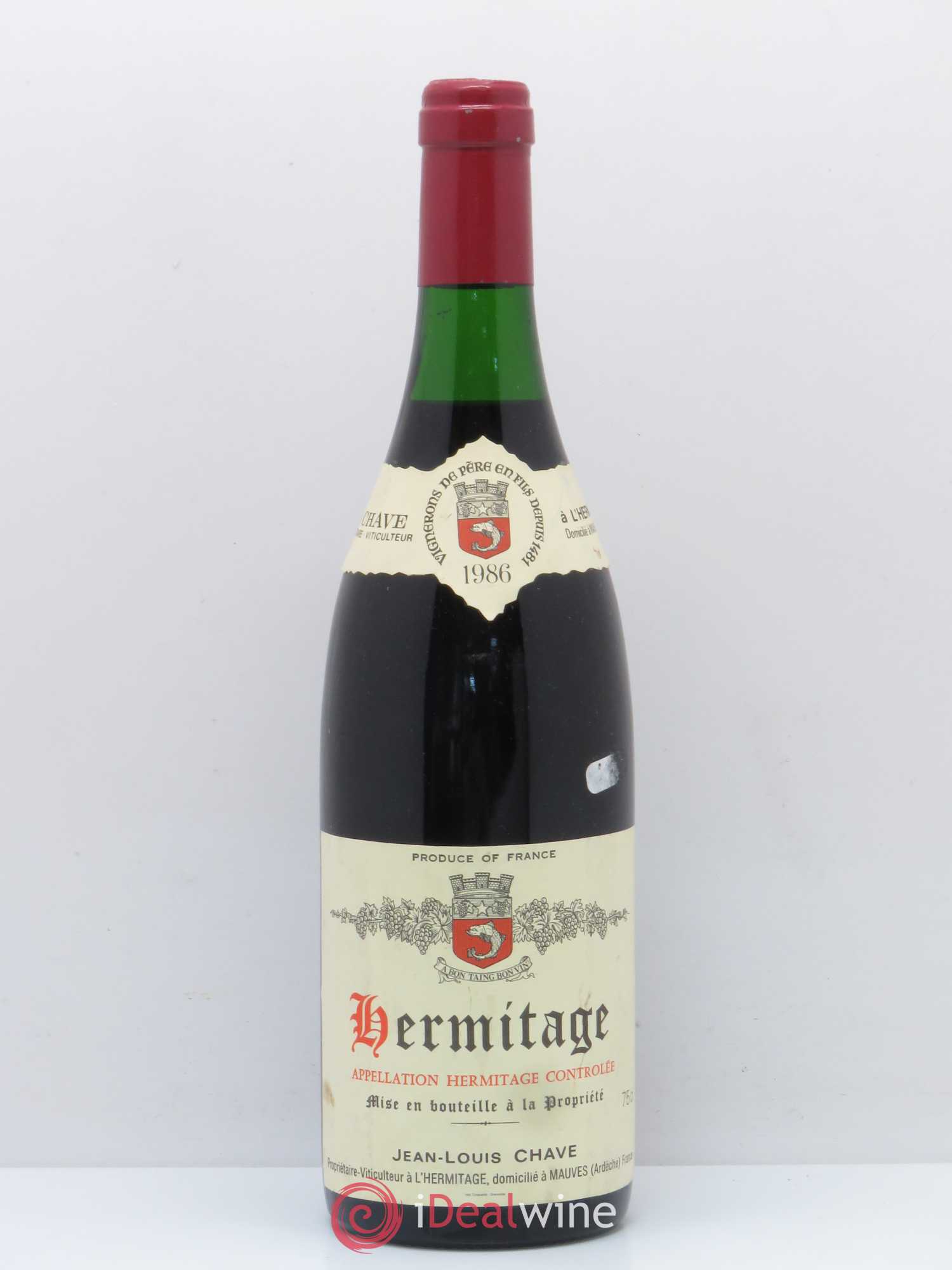 Hermitage Jean-Louis Chave 1986 - Lot de 1 bouteille - 0