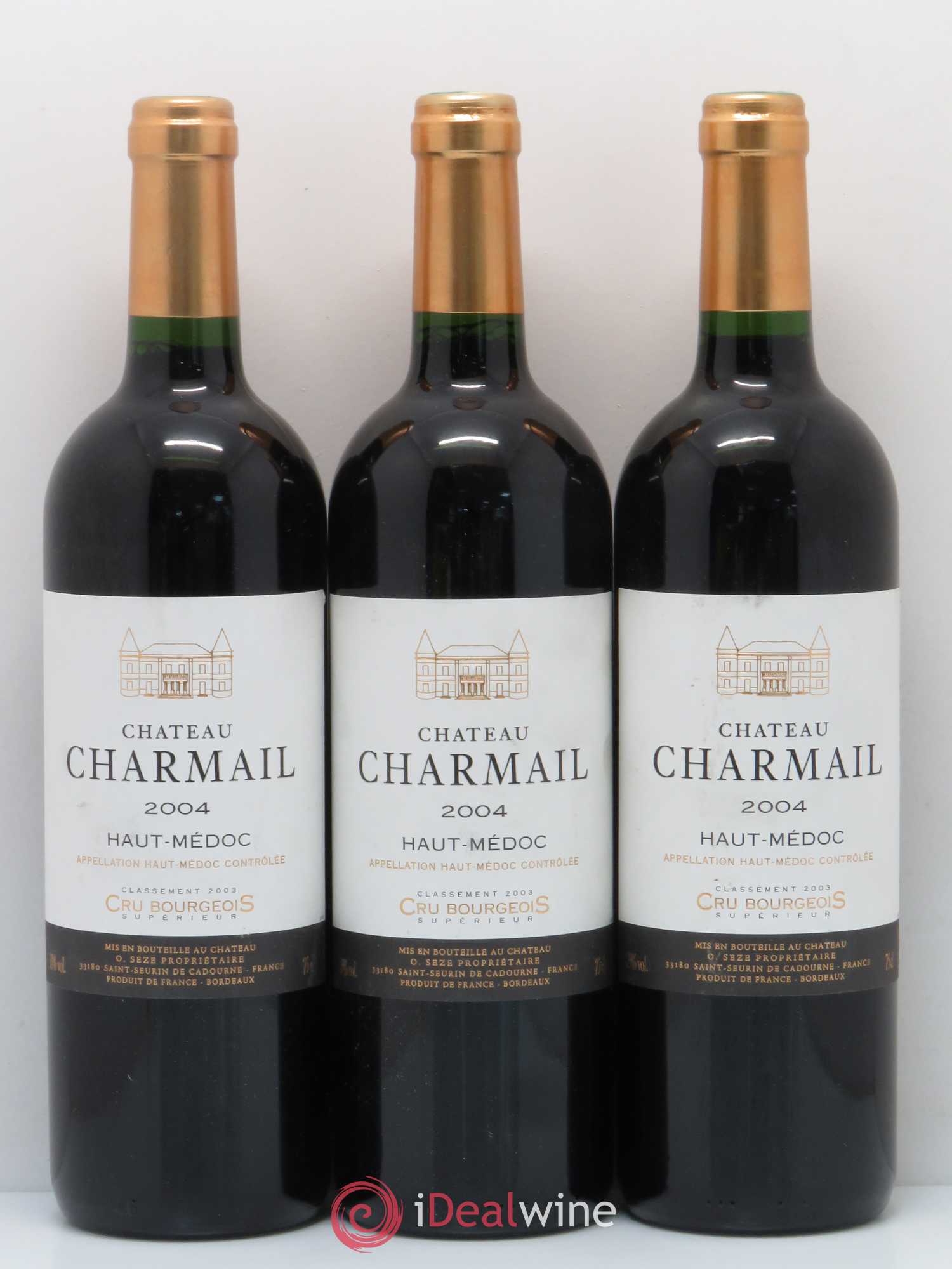 Château Charmail Cru Bourgeois 2004 - Lot de 3 bouteilles - 0