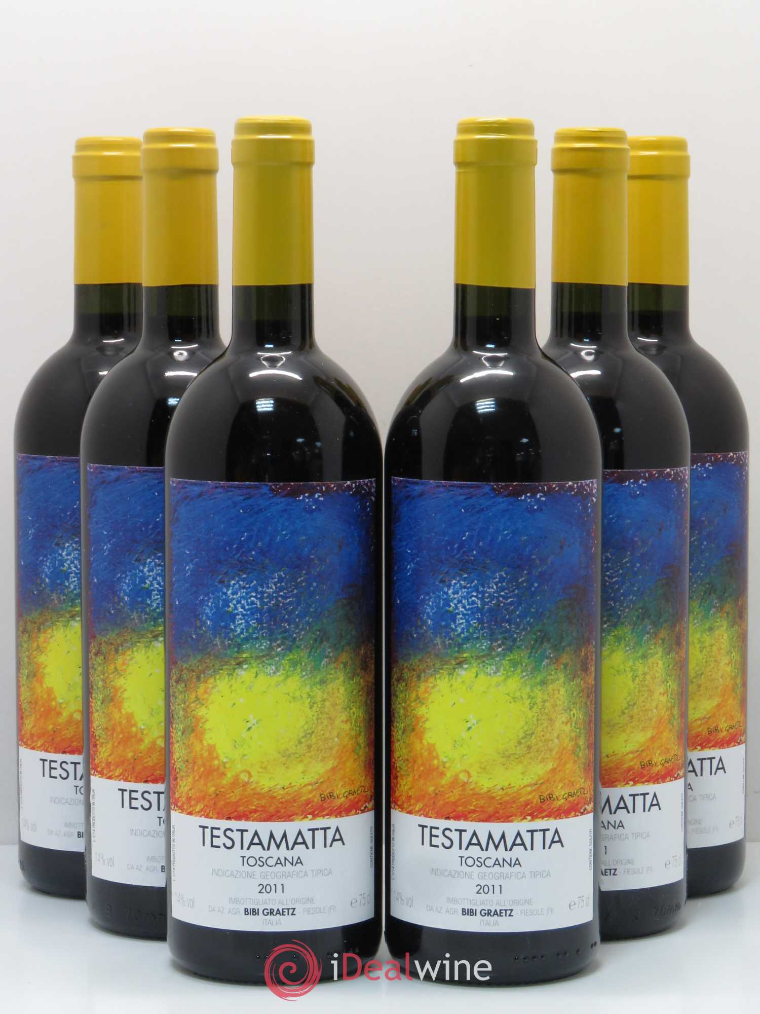 Toscana IGT Testamatta Bibi Graetz 2011 - Lot de 6 bouteilles - 0