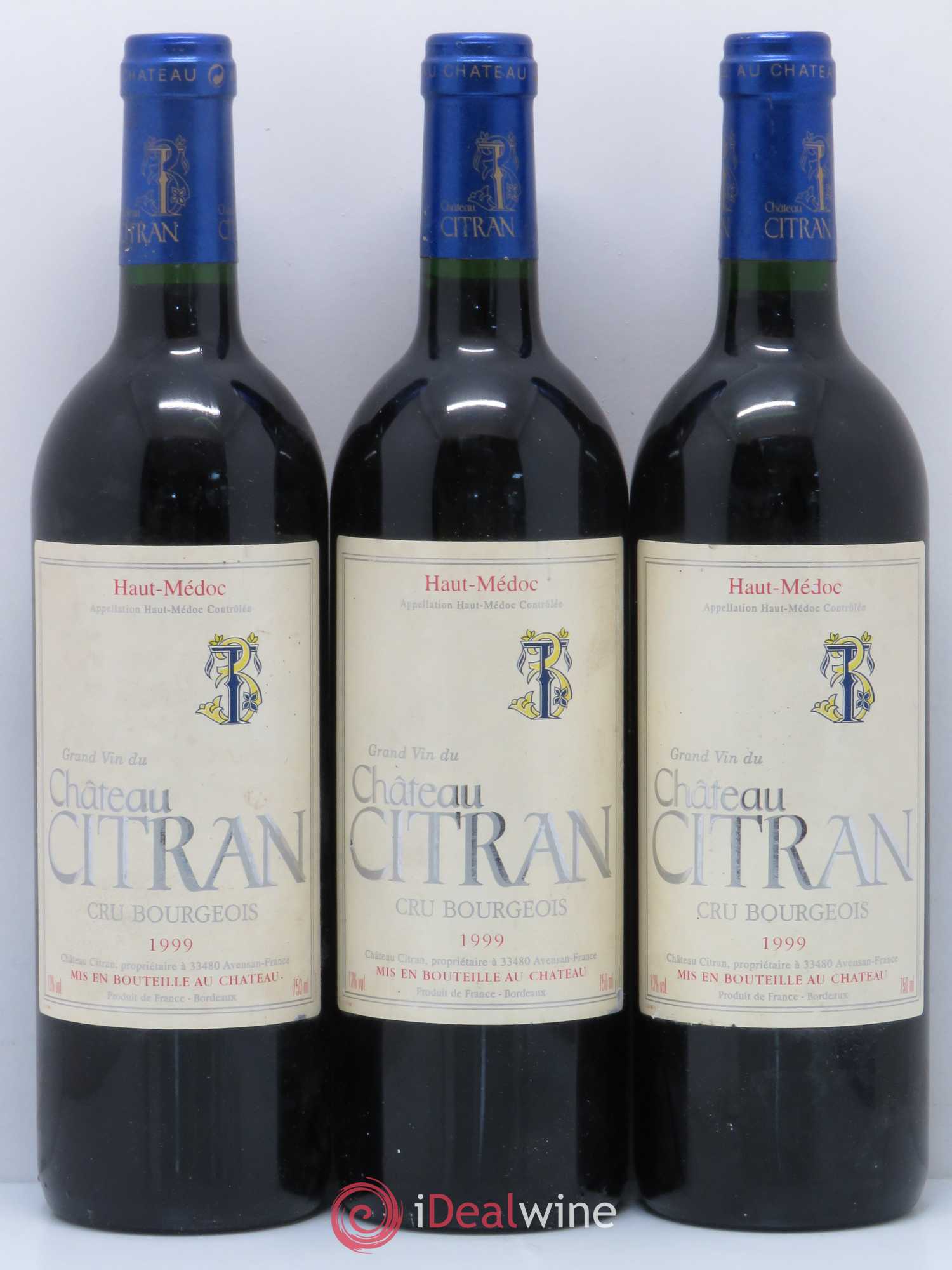 Château Citran Cru Bourgeois 1999 - Lot de 3 bouteilles - 0