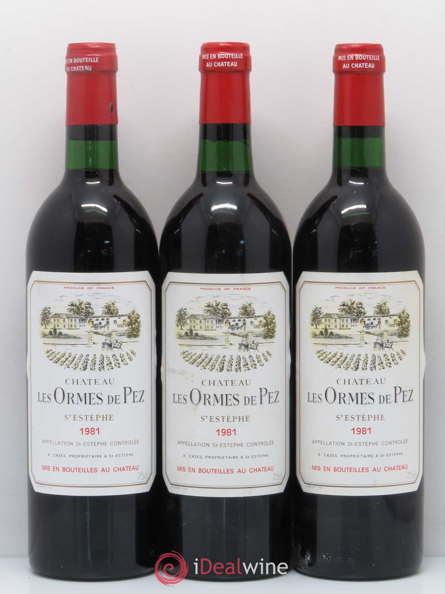 Château les Ormes de Pez 1981 - Lot de 3 bouteilles - 0