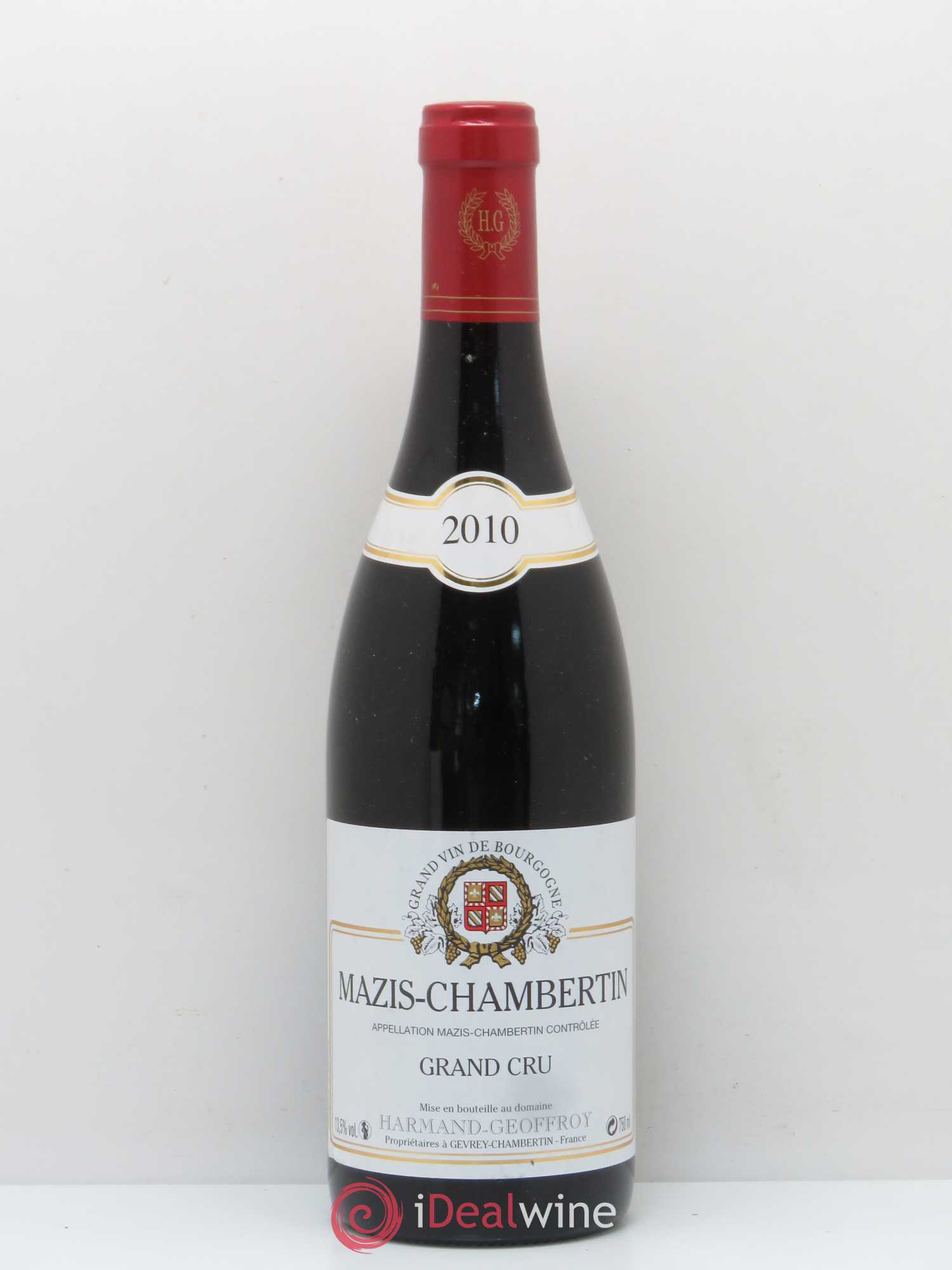 Mazis-Chambertin Grand Cru Harmand-Geoffroy (Domaine) 2010 - Lot de 1 bouteille - 0