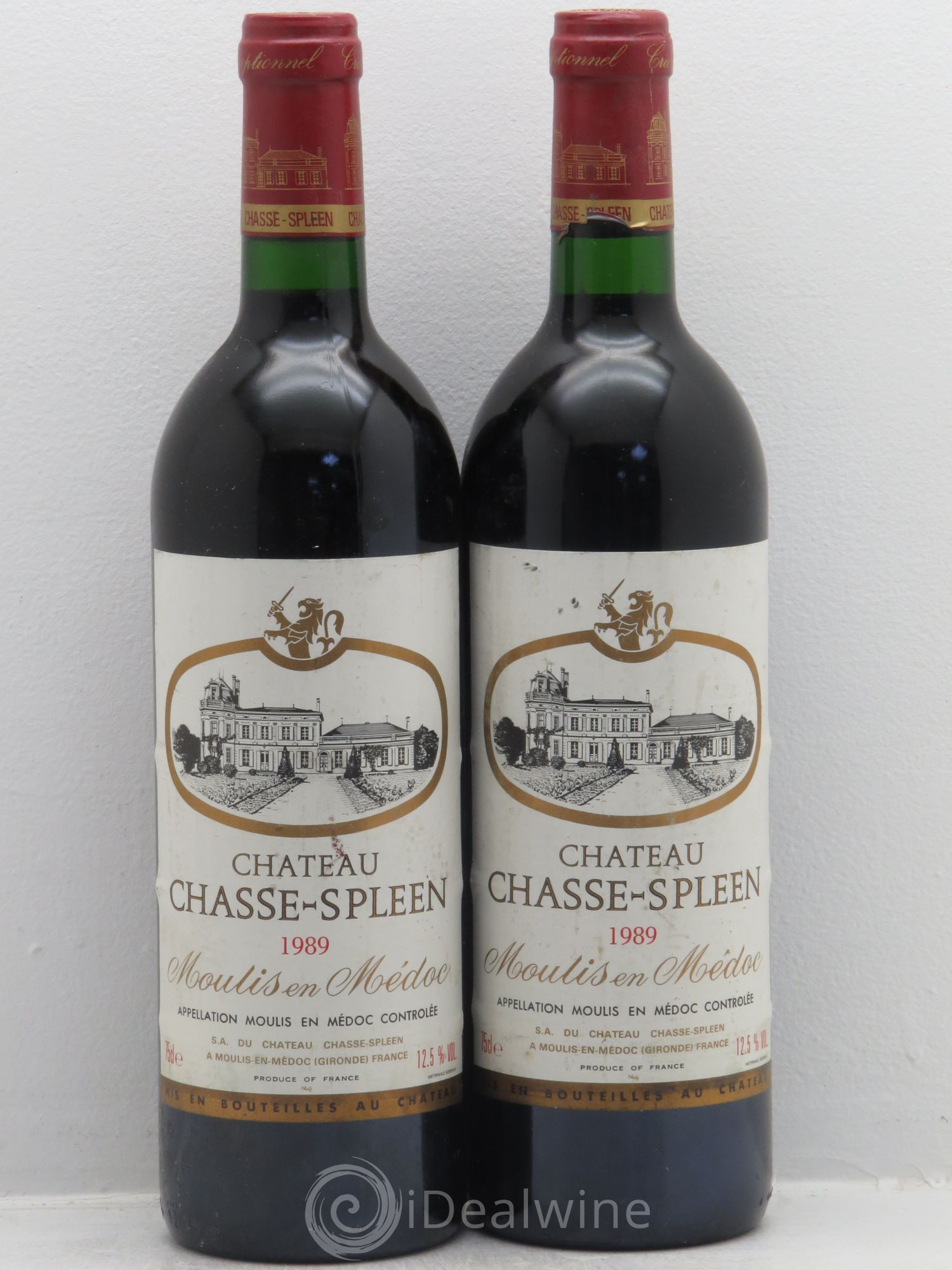 Château Chasse Spleen 1989 - Lot de 2 bouteilles - 0