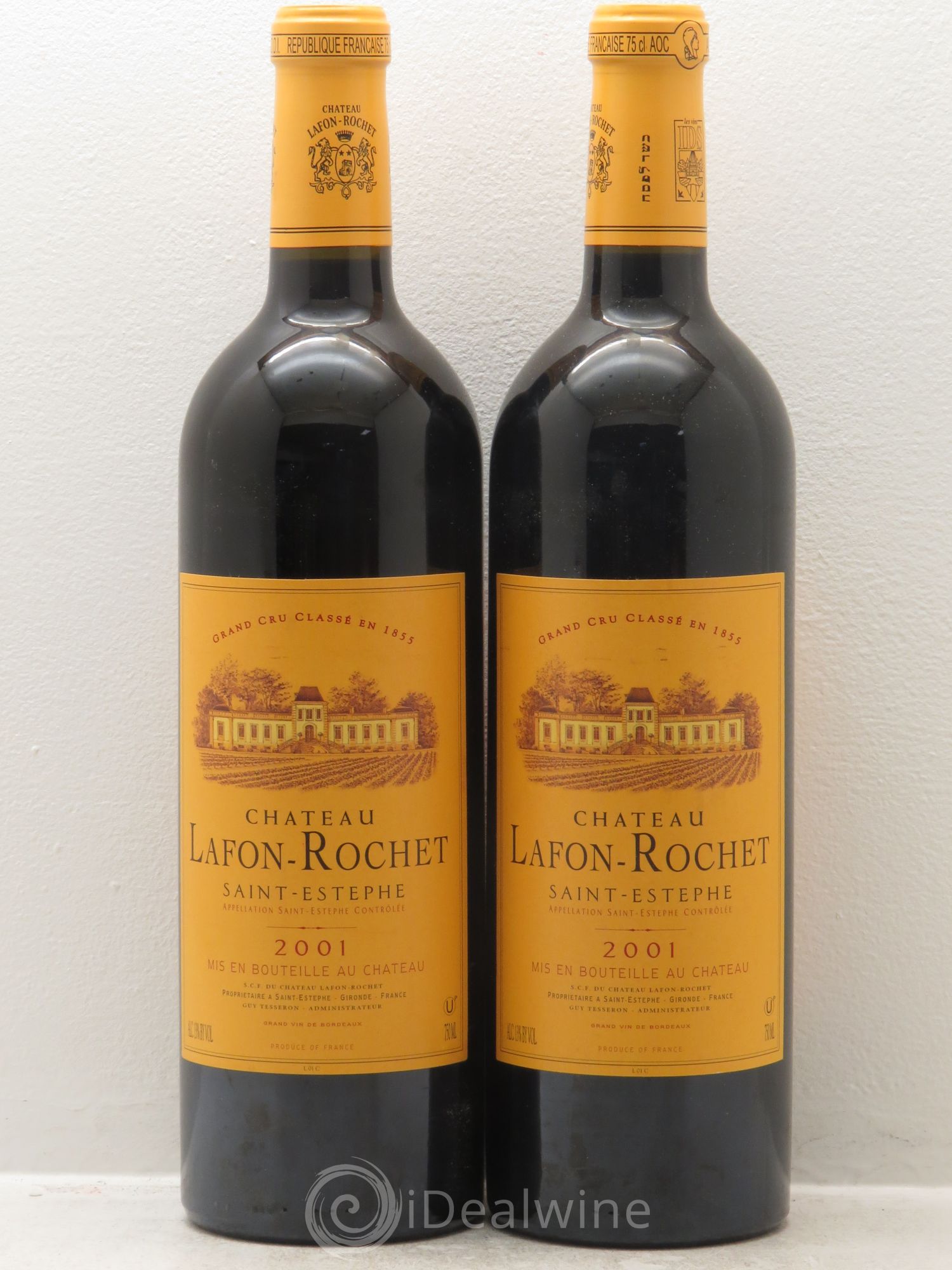 Château Lafon Rochet 4ème Grand Cru Classé 2001 - Lot de 2 bouteilles - 0