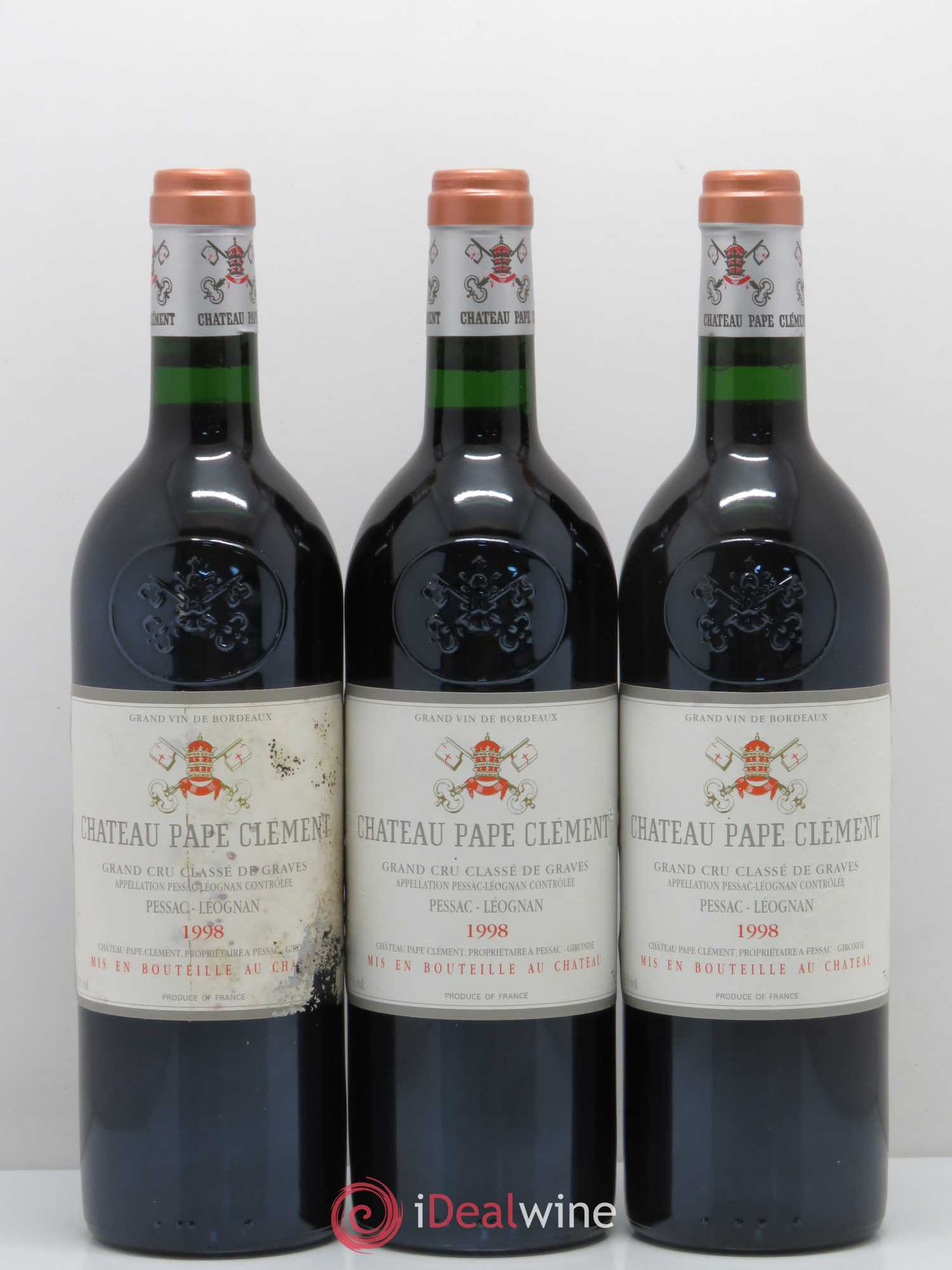 Château Pape Clément Cru Classé de Graves 1998 - Lot de 12 bouteilles - 1